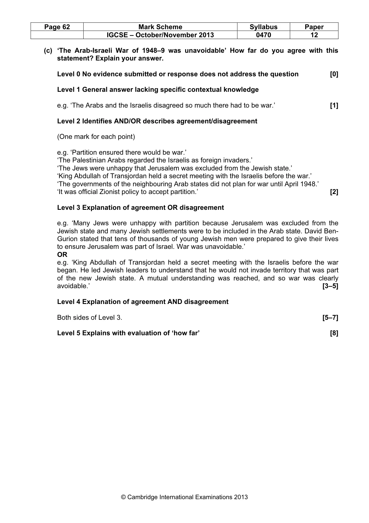 Mark scheme, page 62 of 77