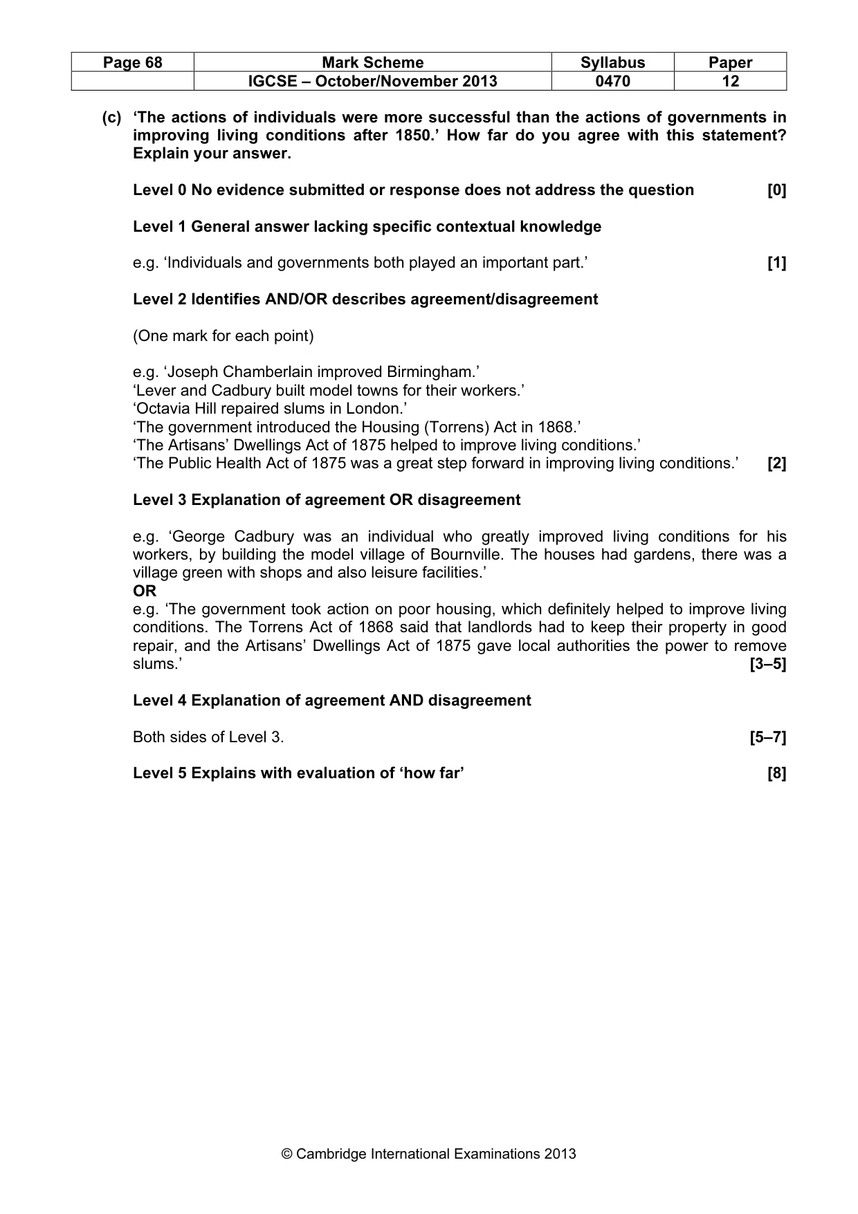 Mark scheme, page 68 of 77