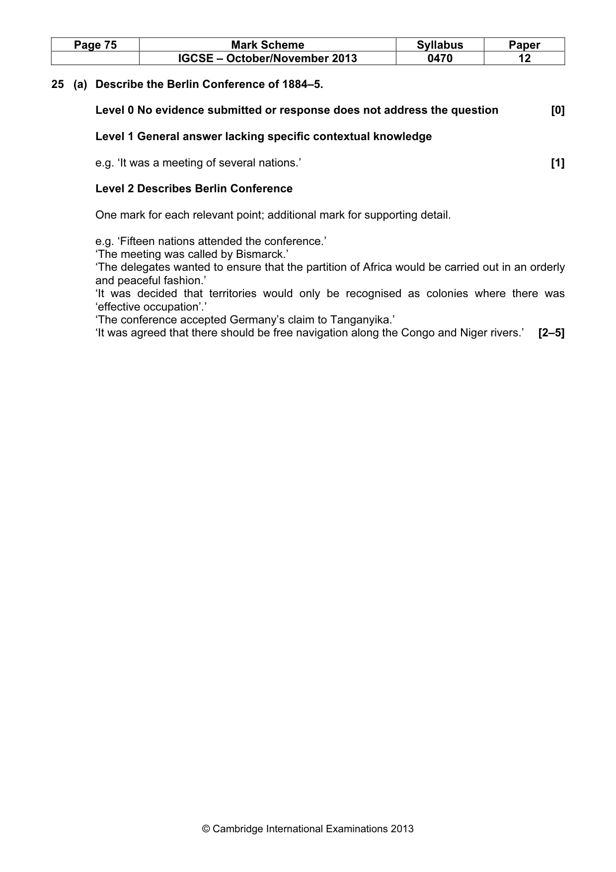 Mark scheme, page 75 of 77