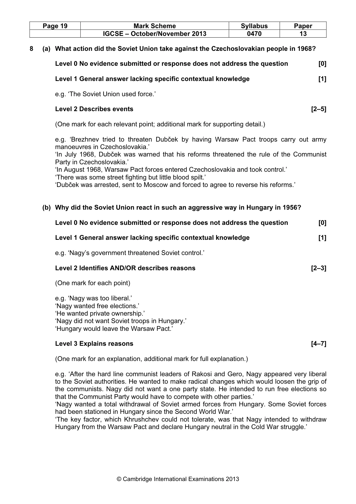 Mark scheme, page 19 of 56