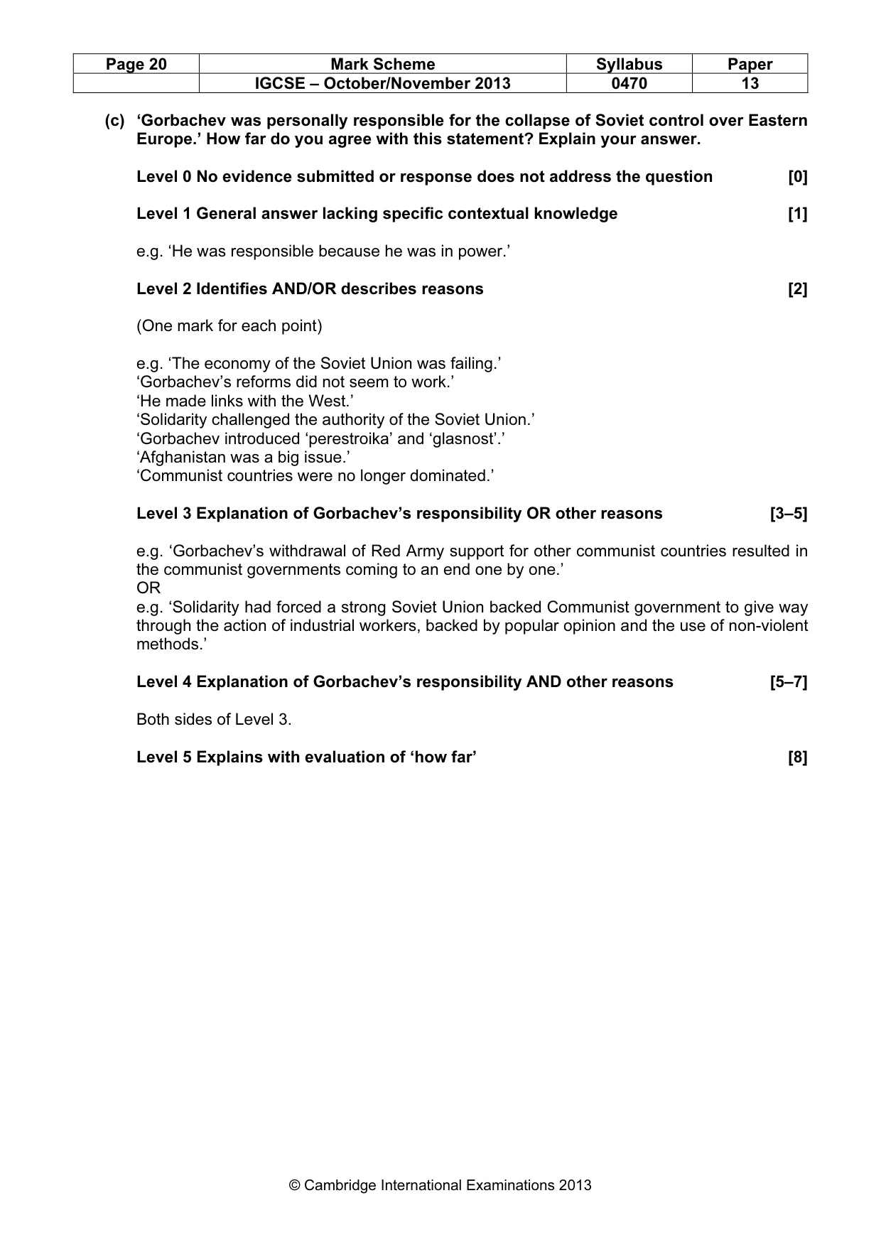 Mark scheme, page 20 of 56