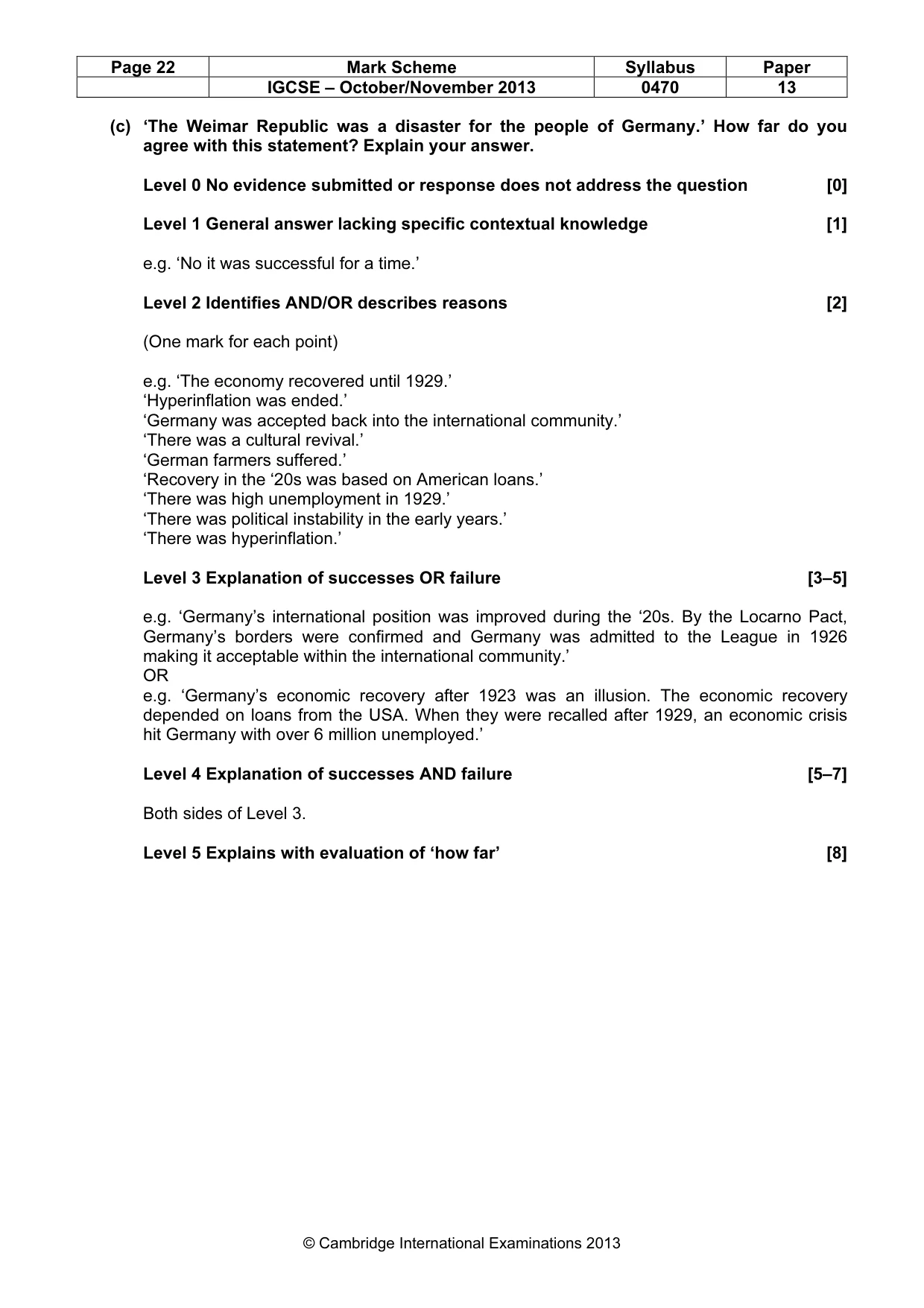 Mark scheme, page 22 of 56