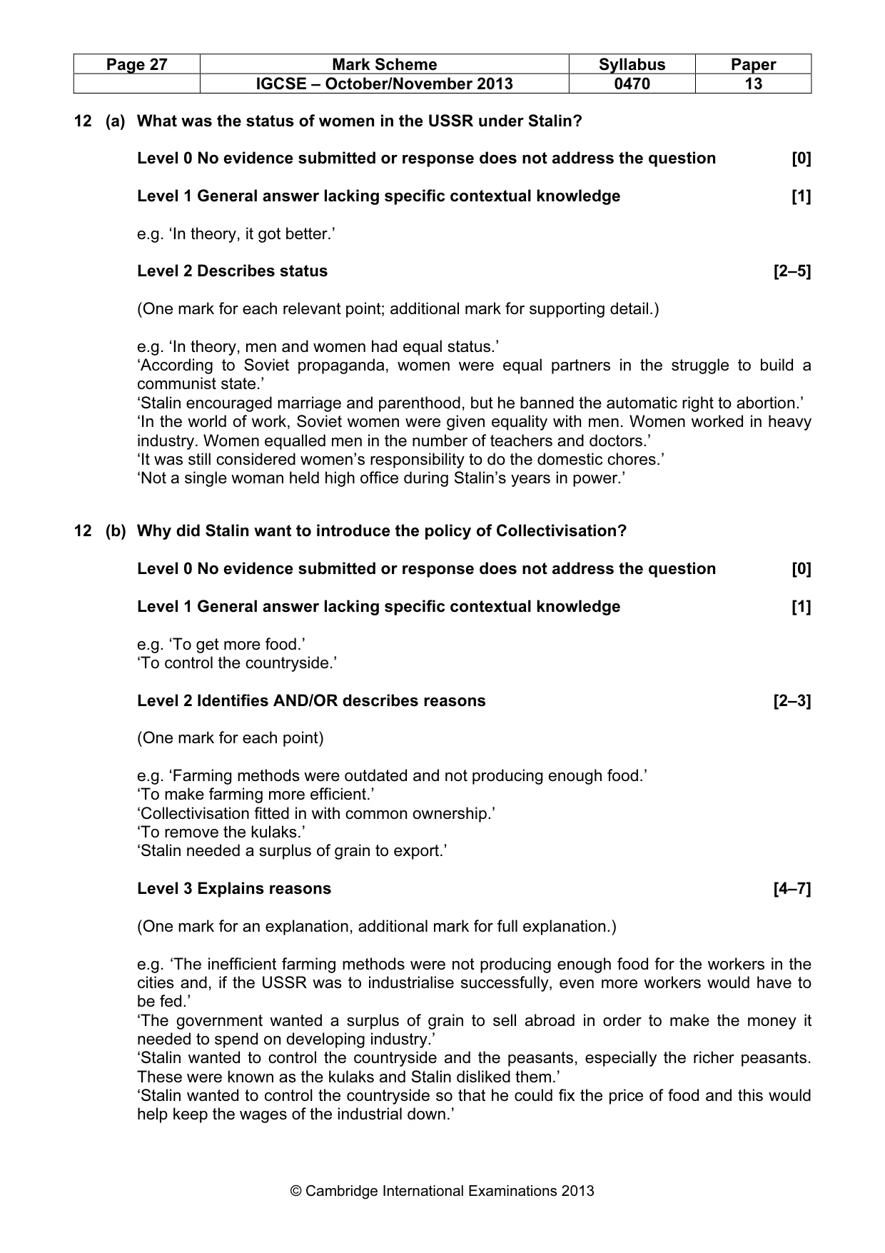 Mark scheme, page 27 of 56