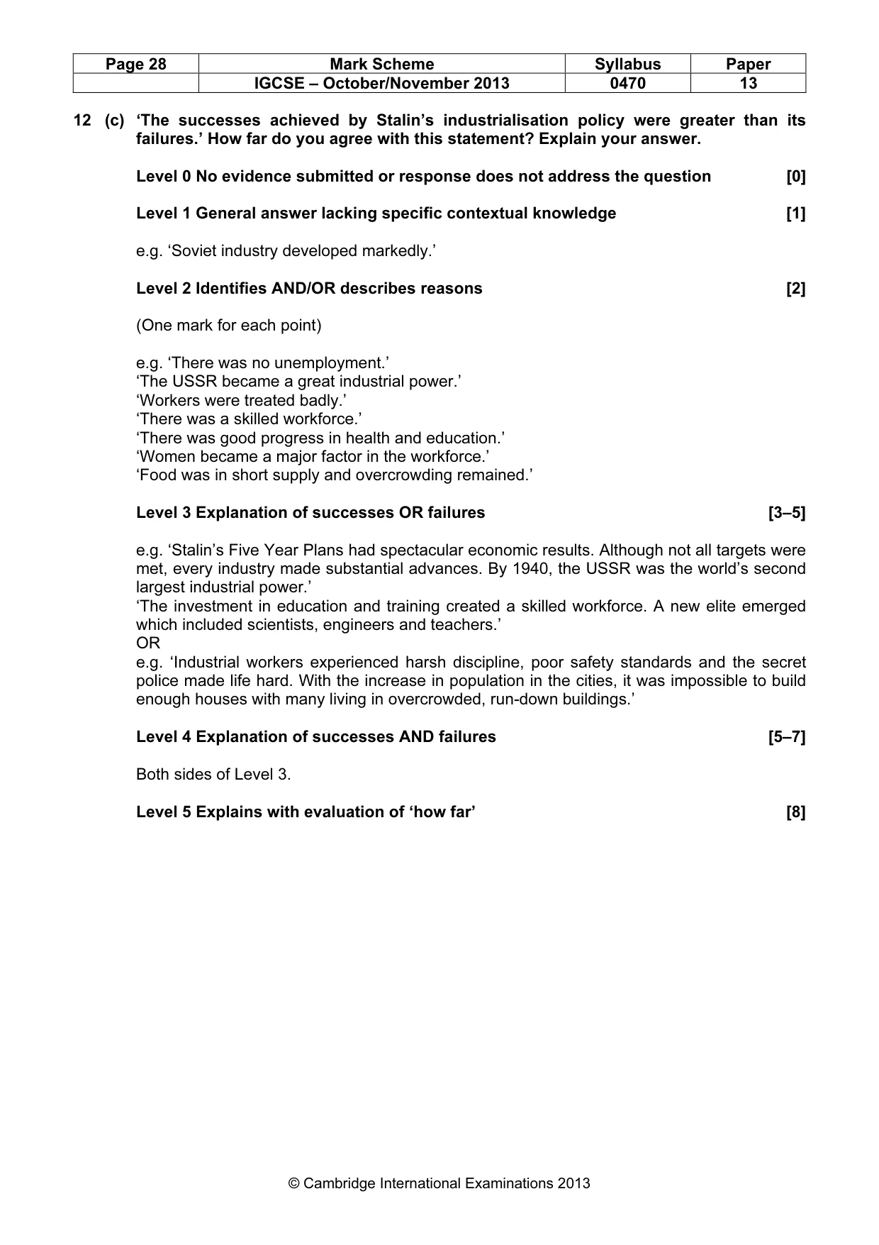 Mark scheme, page 28 of 56