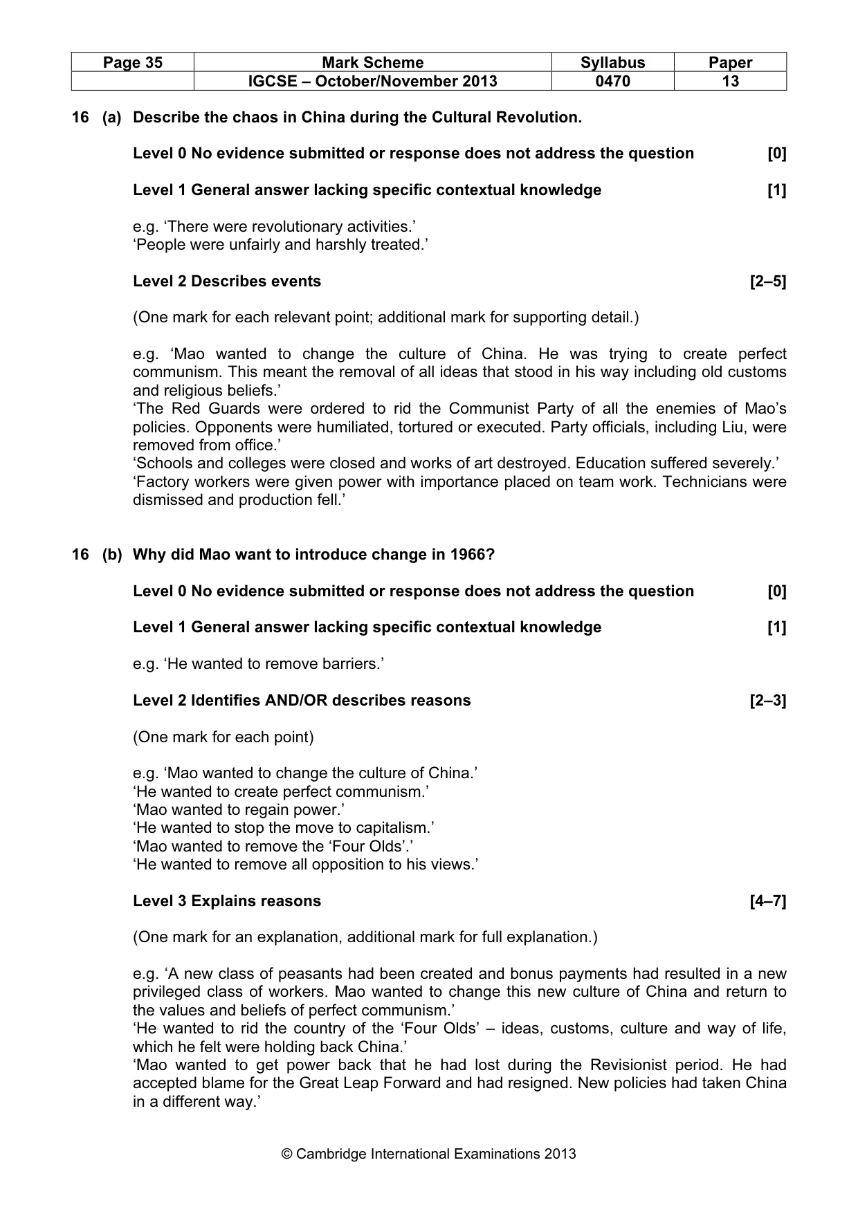 Mark scheme, page 35 of 56