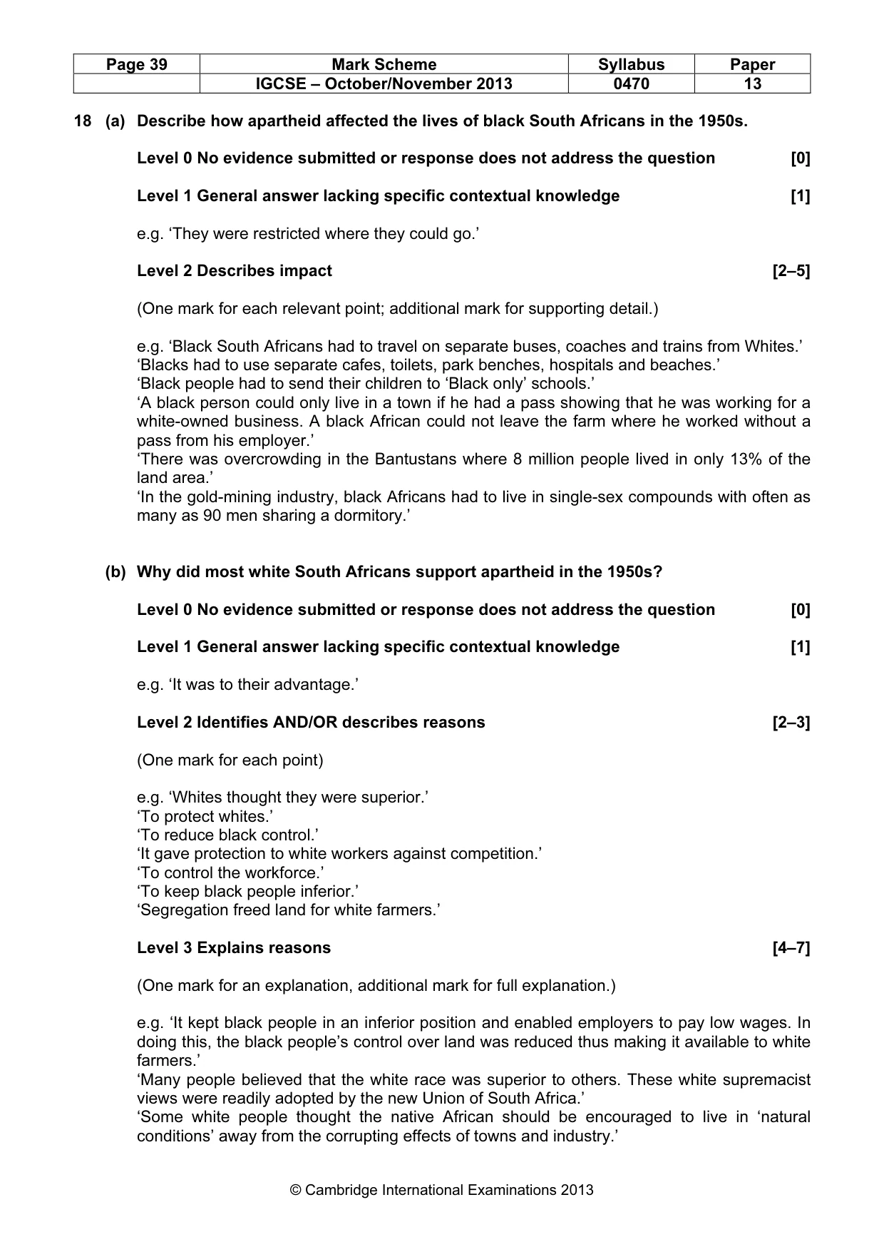Mark scheme, page 39 of 56