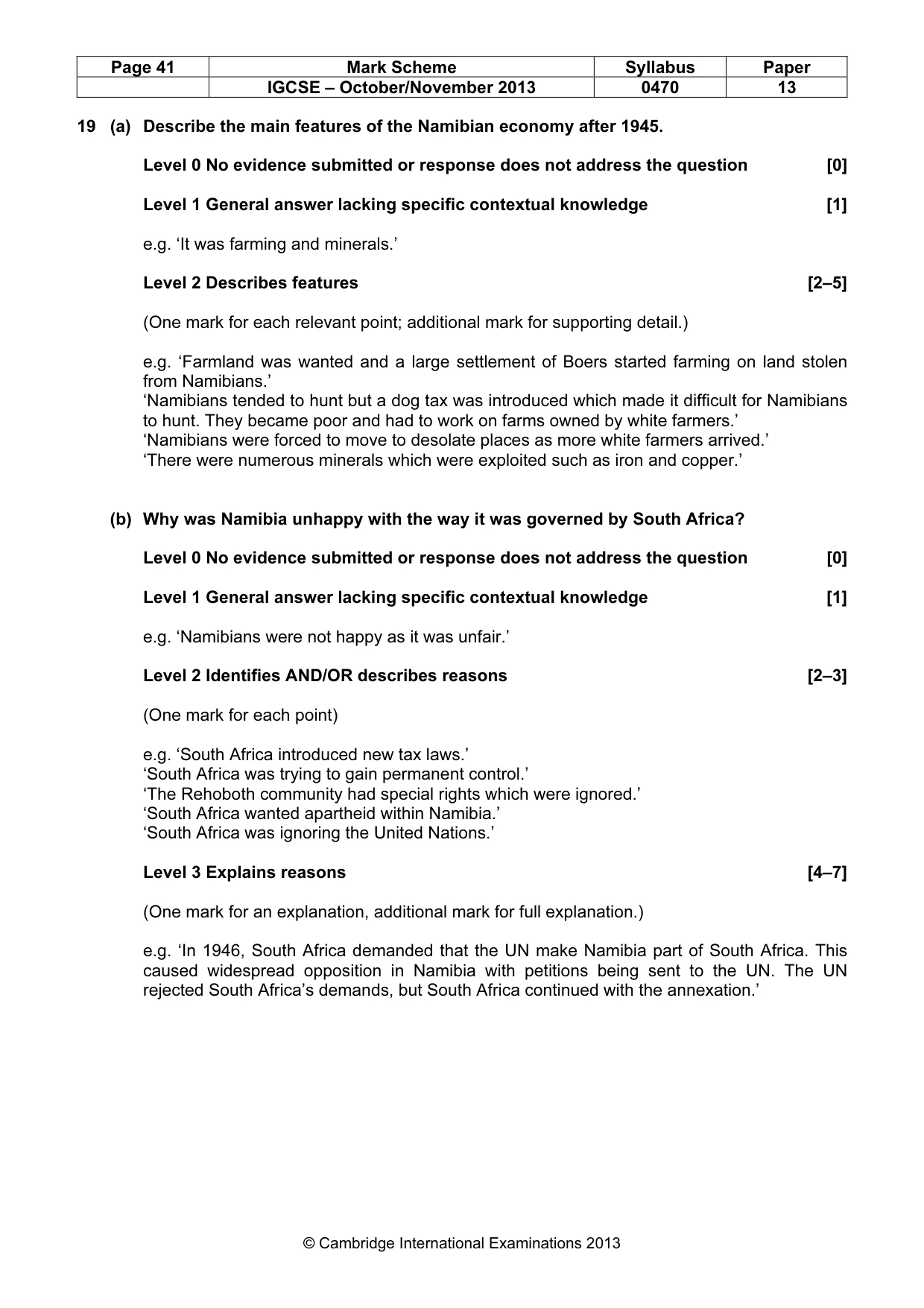 Mark scheme, page 41 of 56