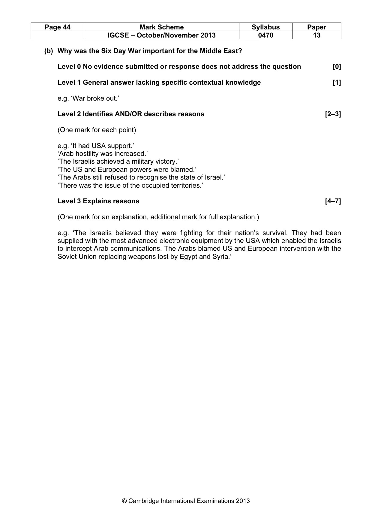 Mark scheme, page 44 of 56