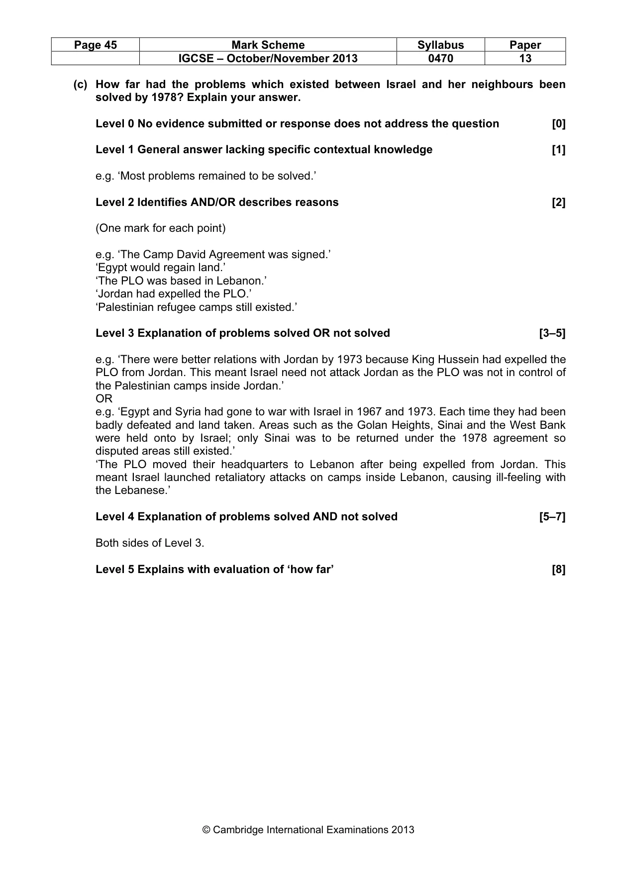 Mark scheme, page 45 of 56