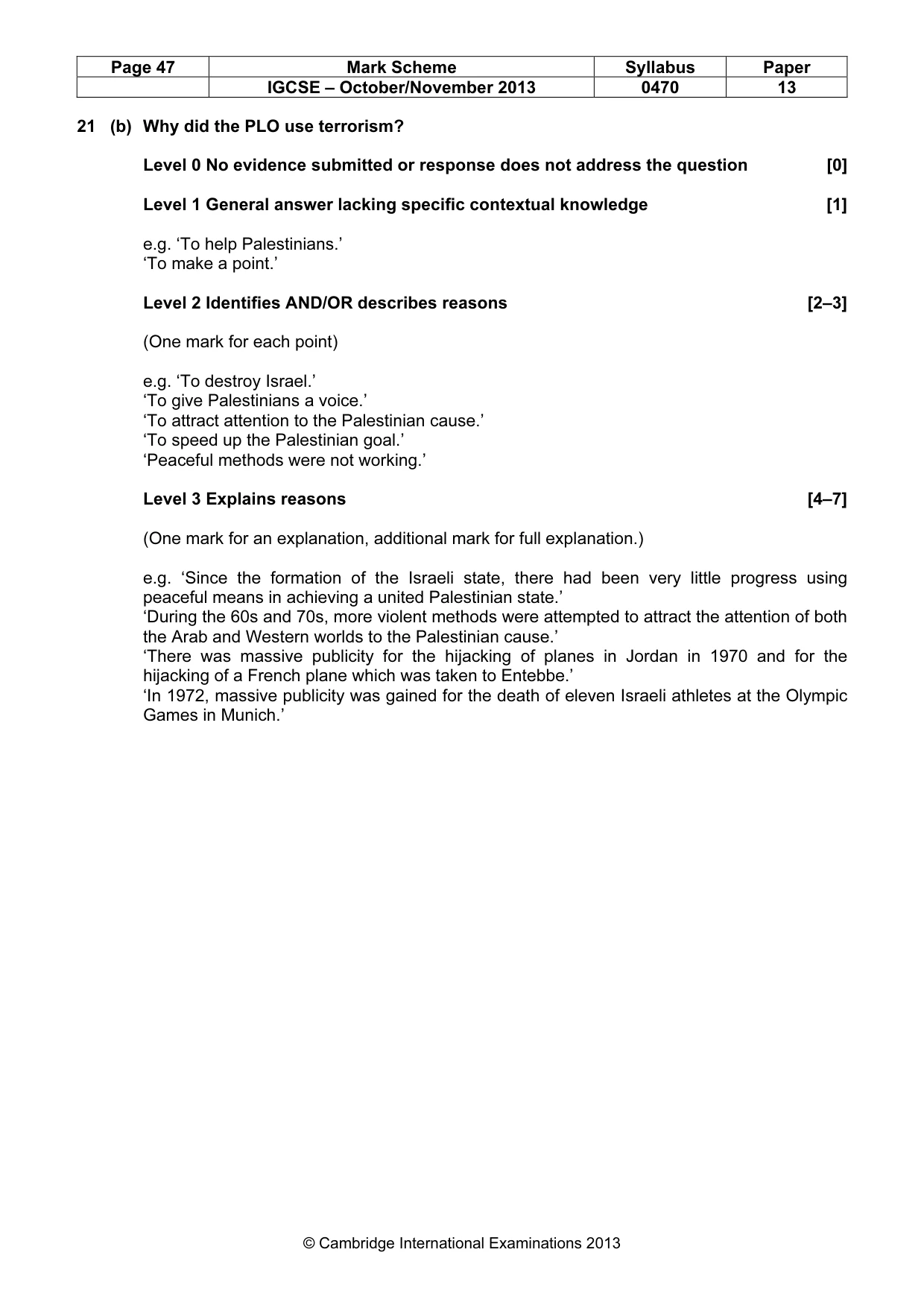 Mark scheme, page 47 of 56