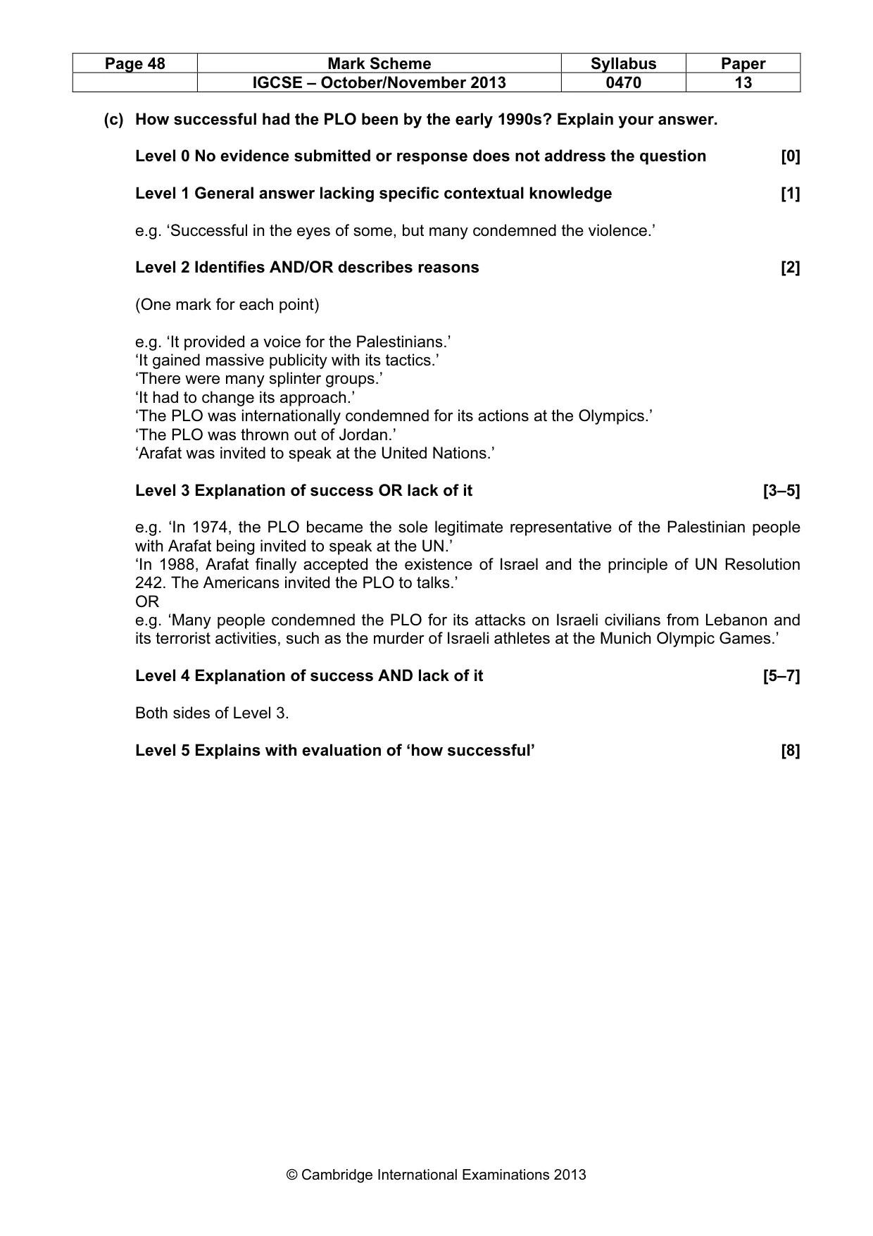 Mark scheme, page 48 of 56
