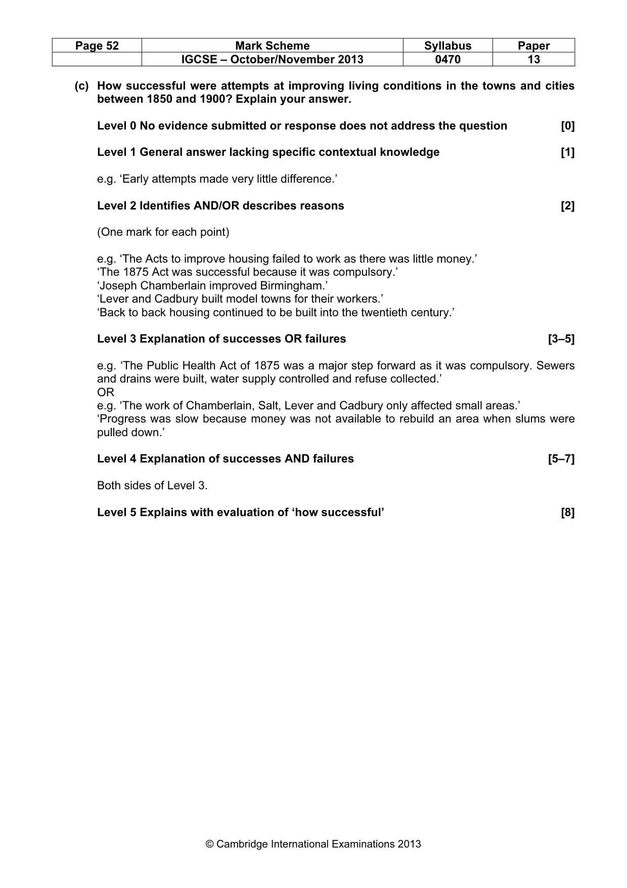 Mark scheme, page 52 of 56