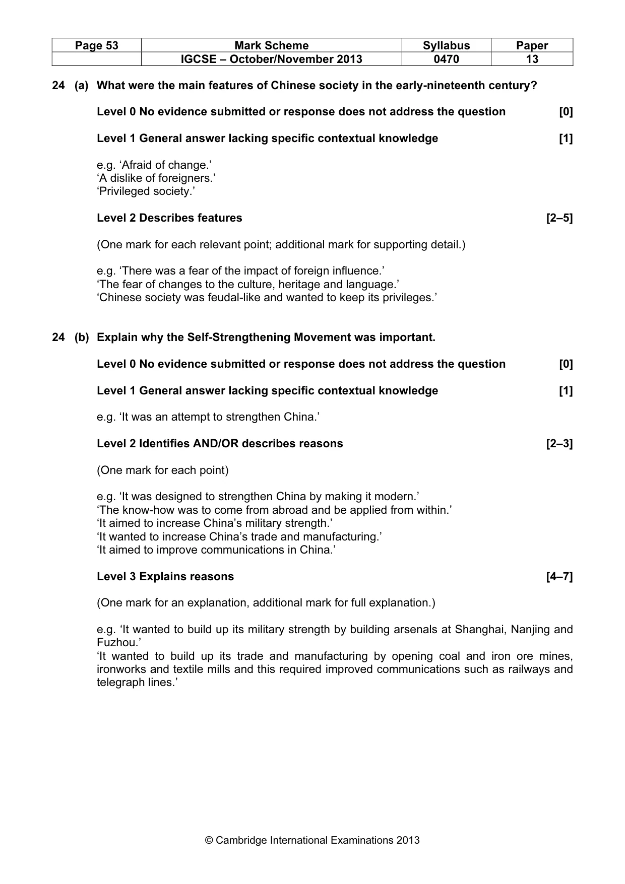Mark scheme, page 53 of 56