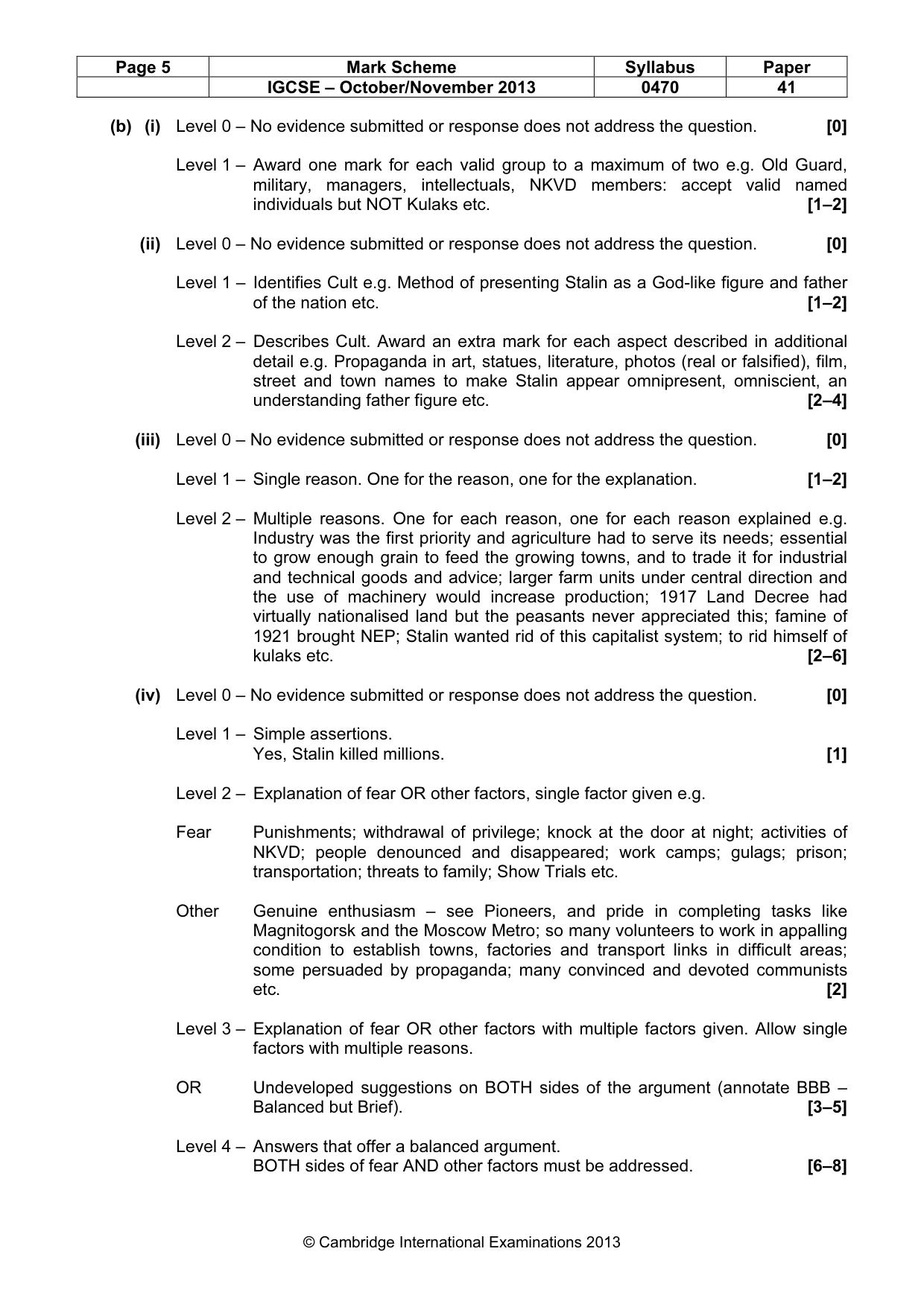 Mark scheme, page 5 of 17