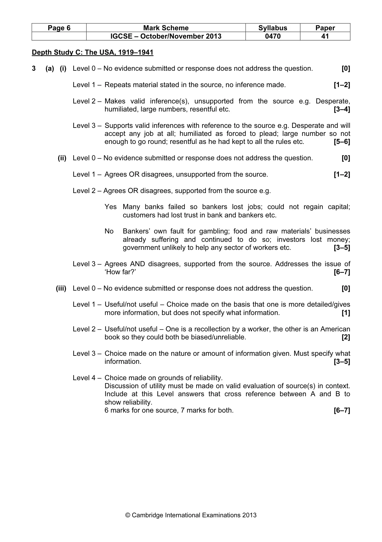 Mark scheme, page 6 of 17
