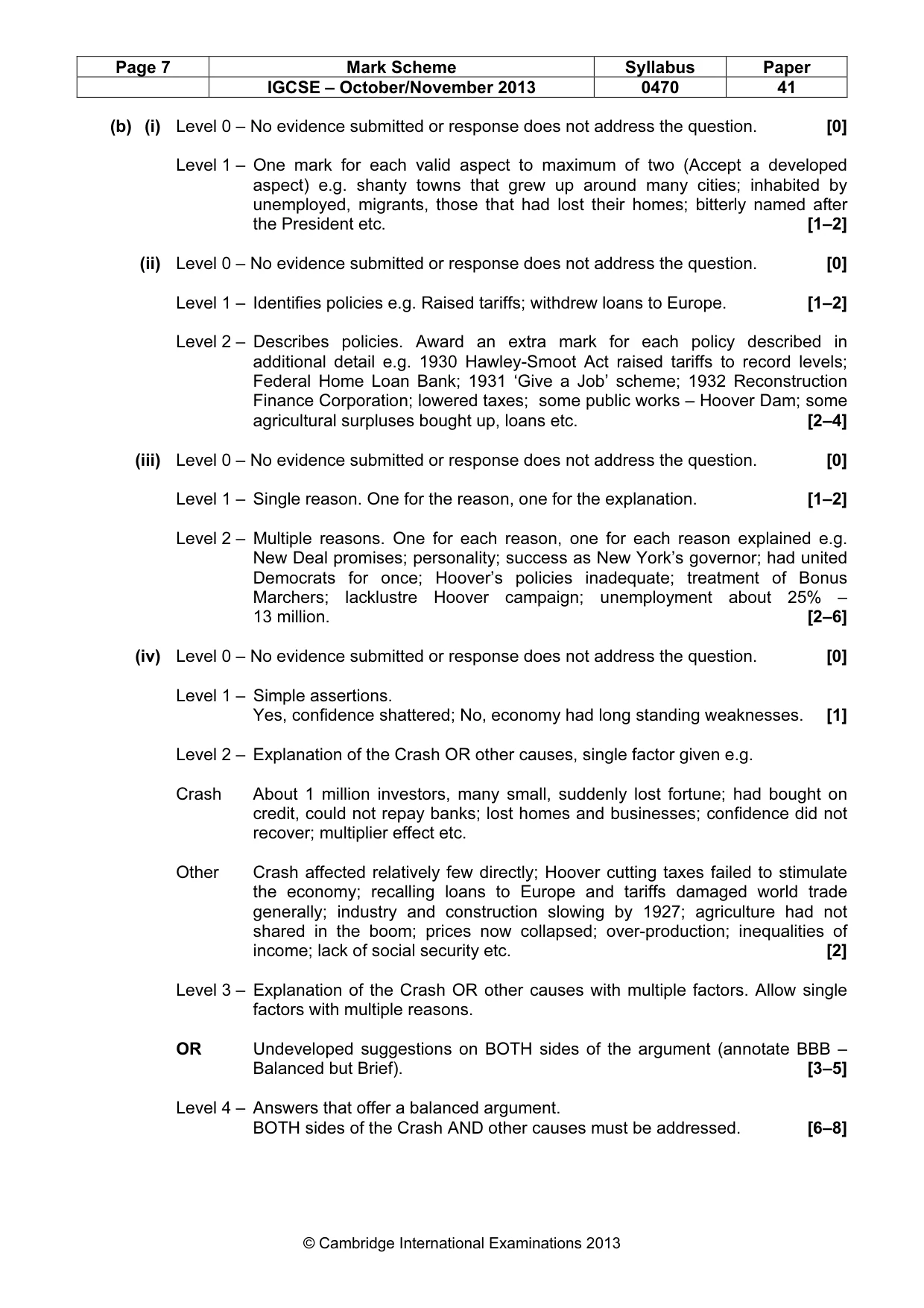 Mark scheme, page 7 of 17