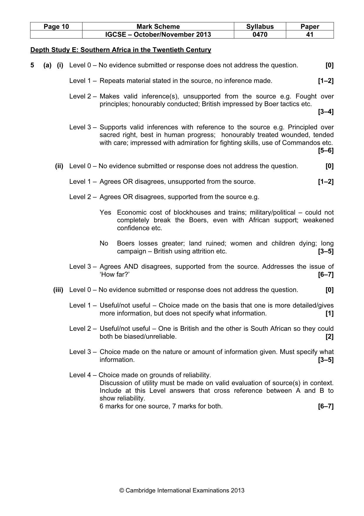 Mark scheme, page 10 of 17