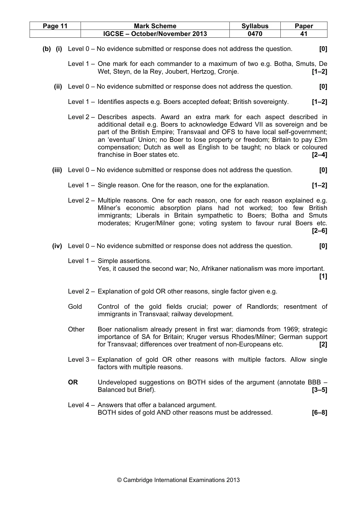Mark scheme, page 11 of 17