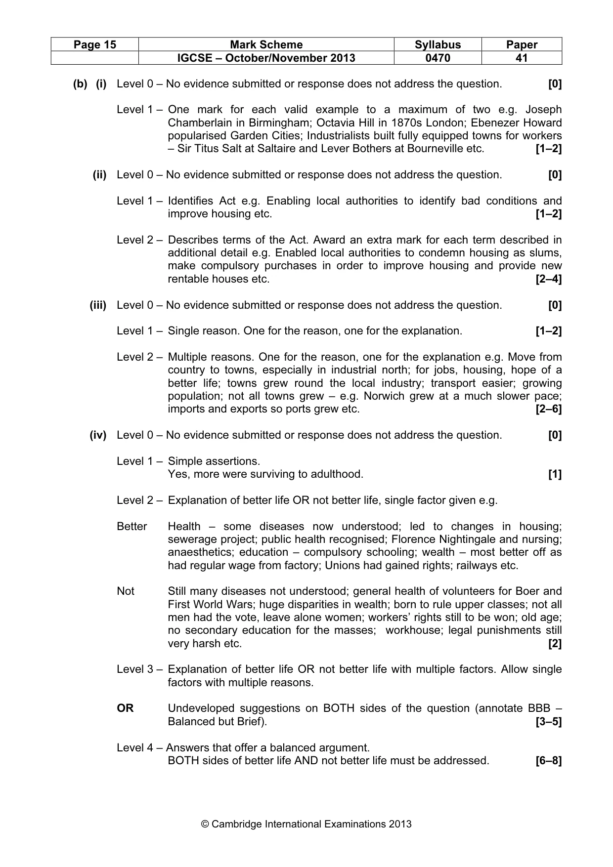 Mark scheme, page 15 of 17