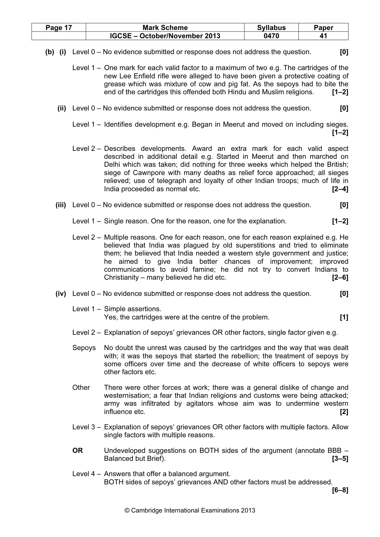 Mark scheme, page 17 of 17