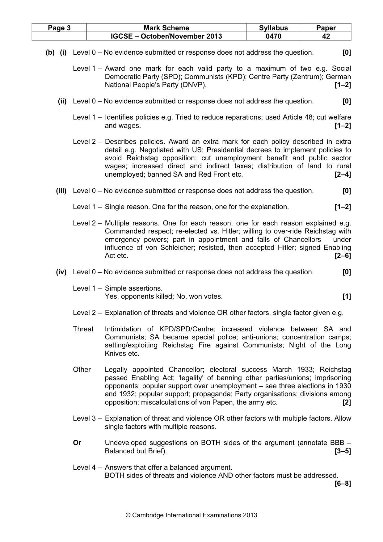 Mark scheme, page 3 of 17