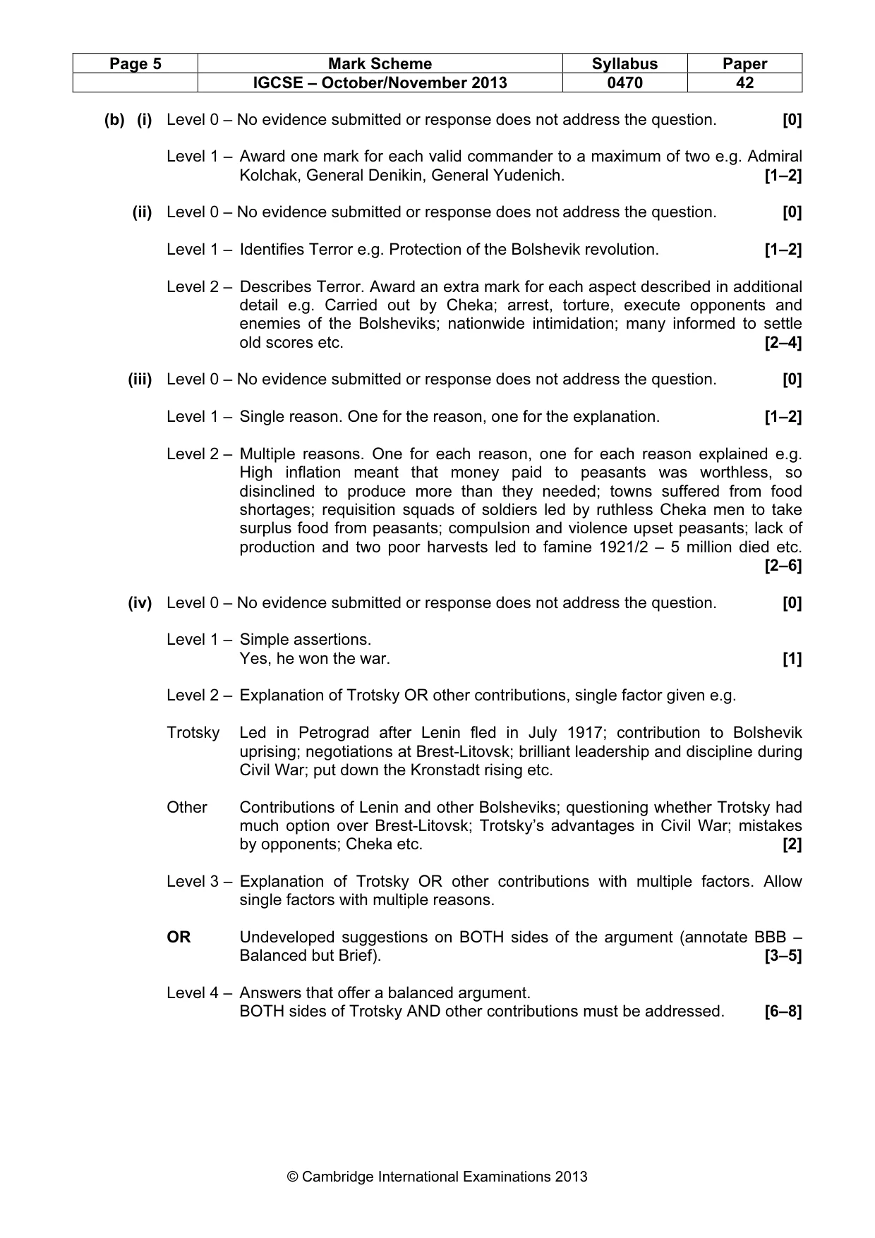 Mark scheme, page 5 of 17
