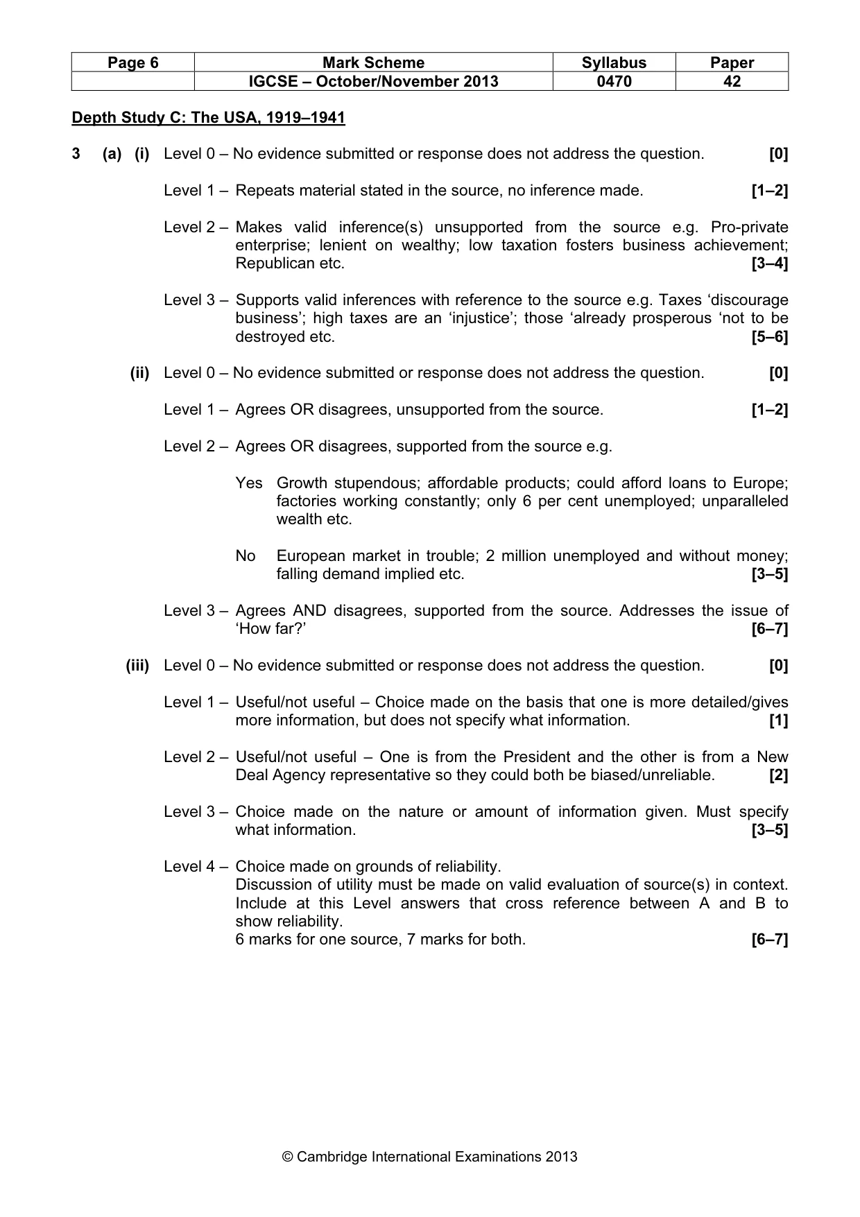 Mark scheme, page 6 of 17
