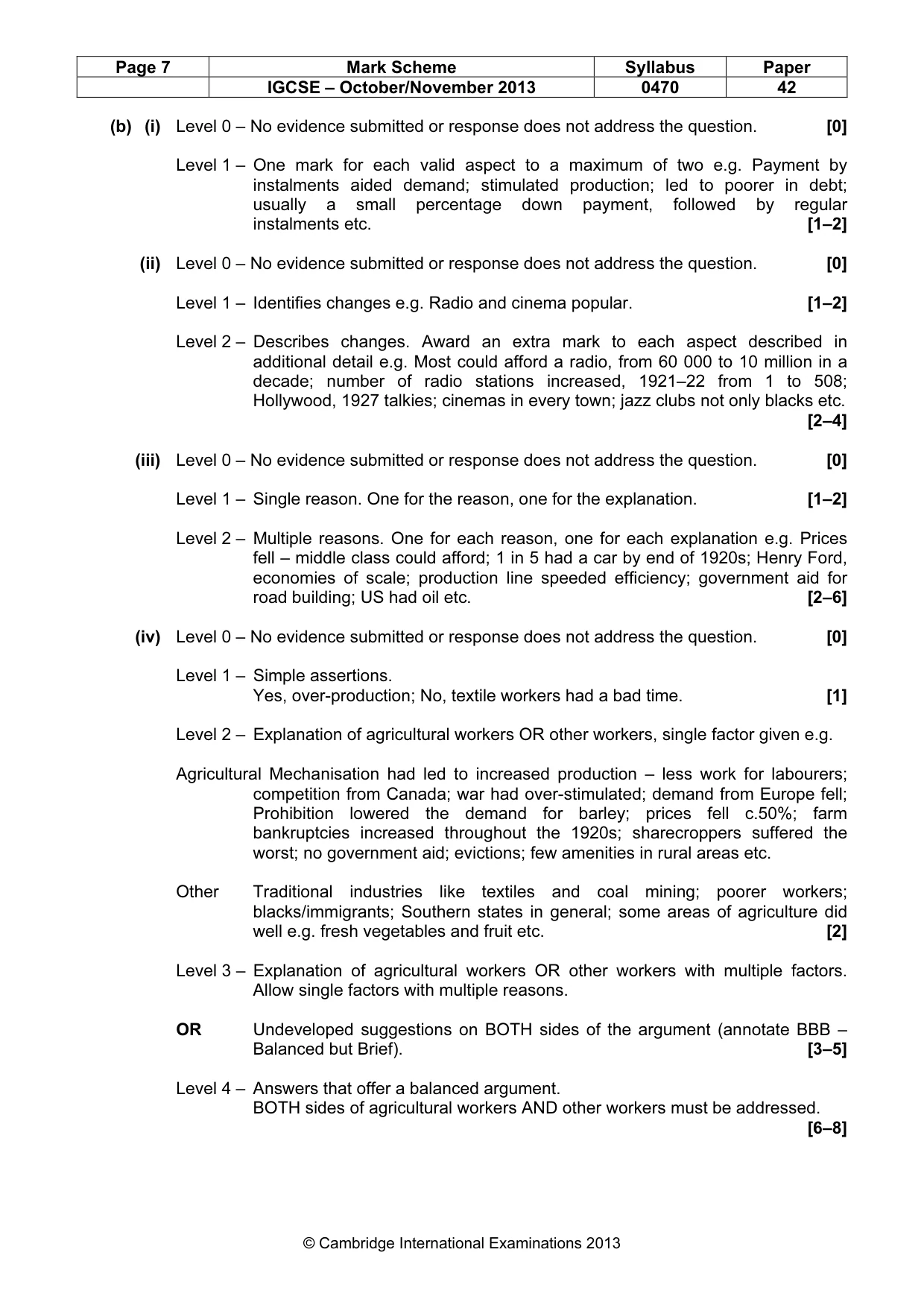 Mark scheme, page 7 of 17