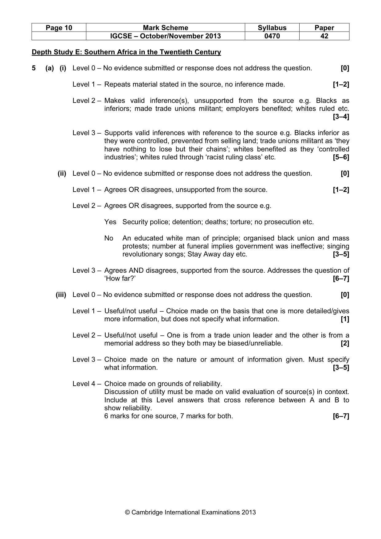 Mark scheme, page 10 of 17