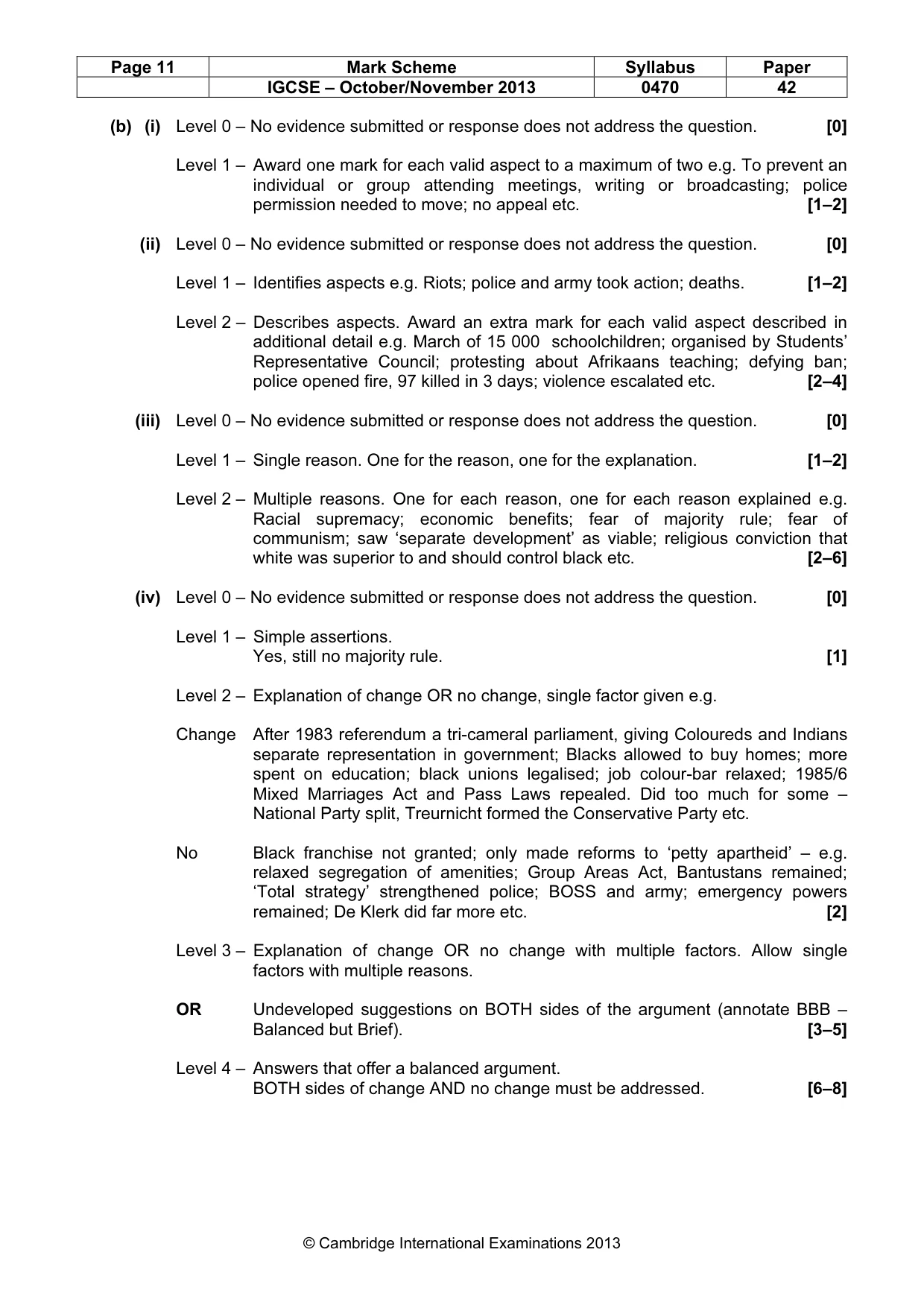 Mark scheme, page 11 of 17