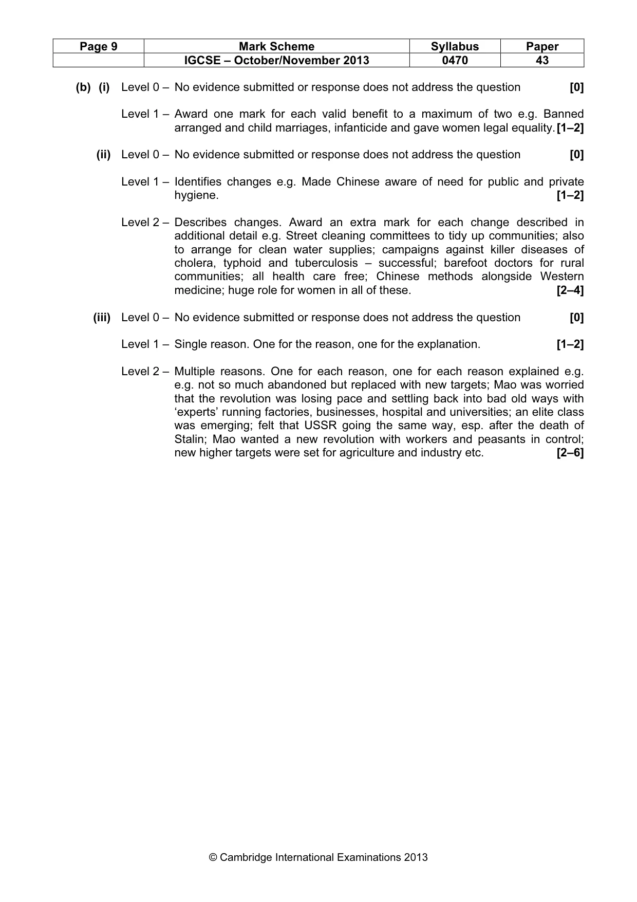 Mark scheme, page 9 of 19