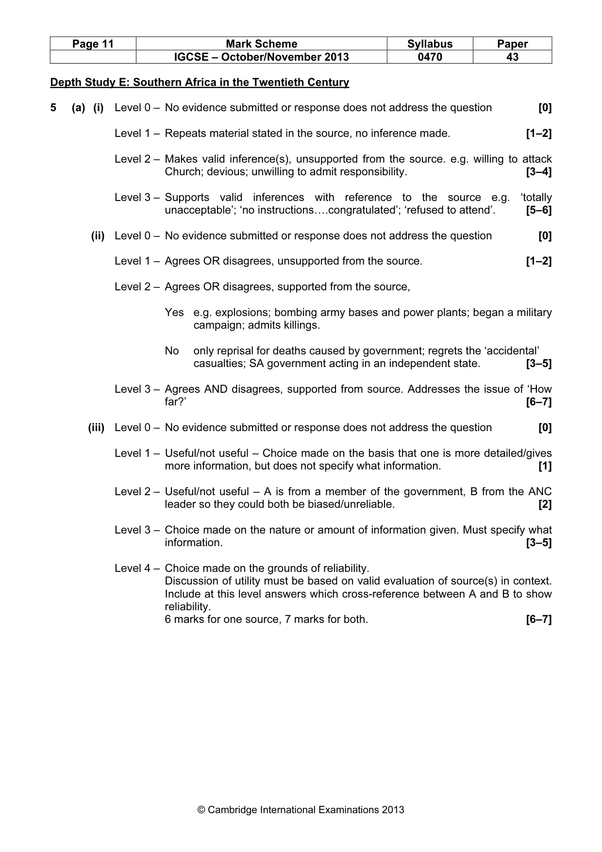 Mark scheme, page 11 of 19