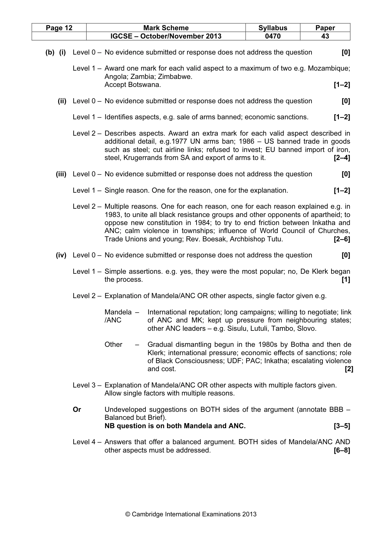 Mark scheme, page 12 of 19