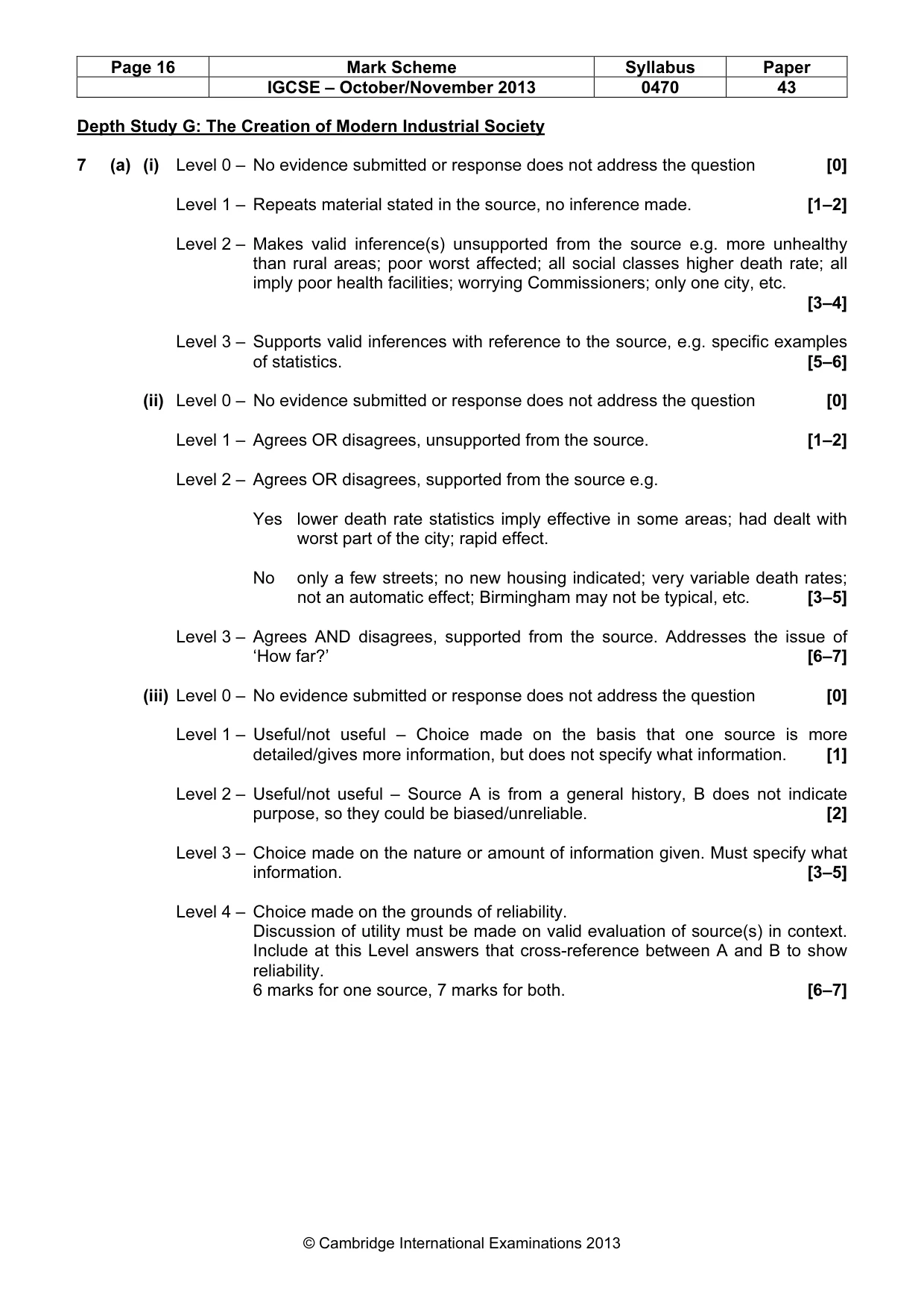 Mark scheme, page 16 of 19