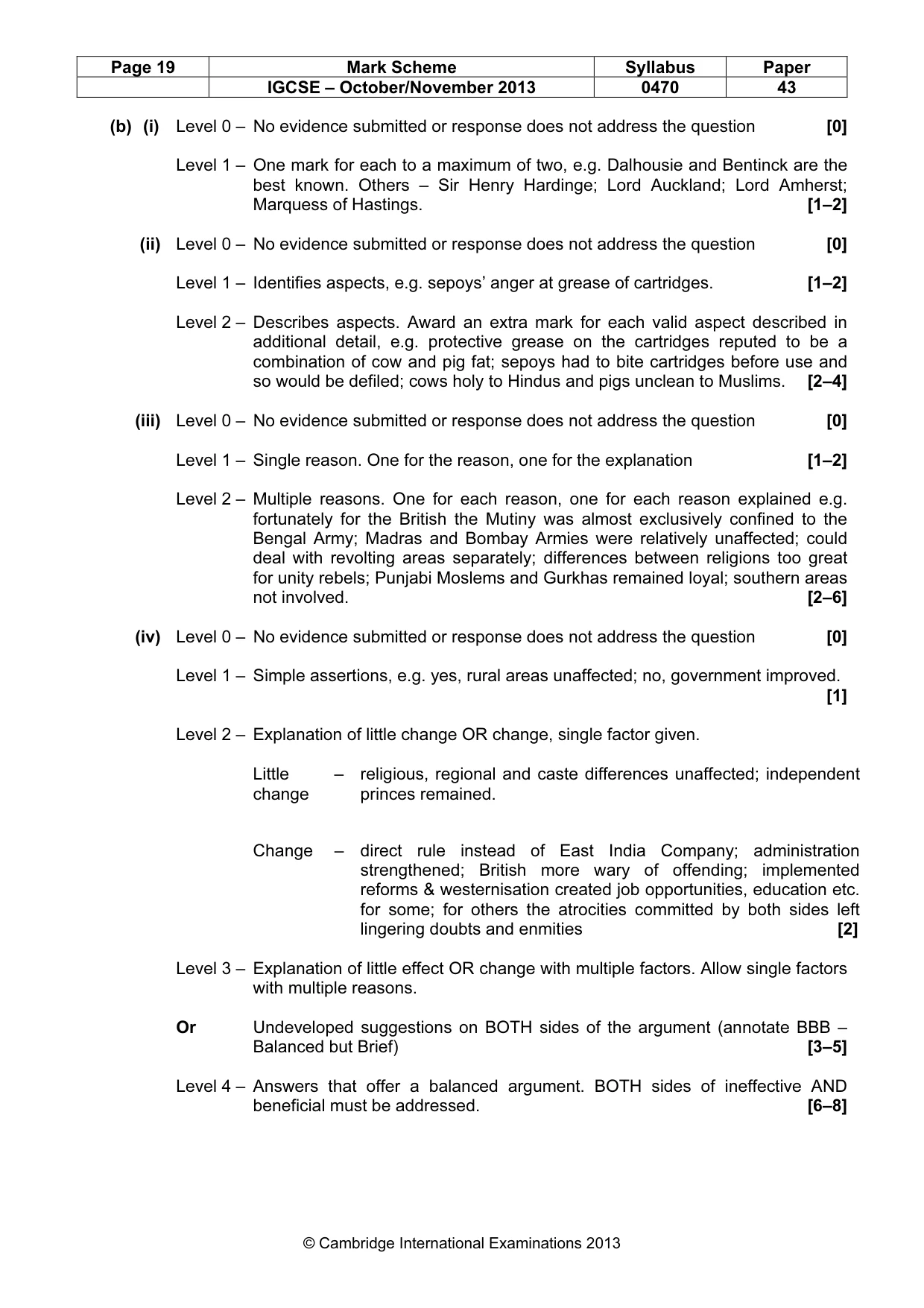 Mark scheme, page 19 of 19