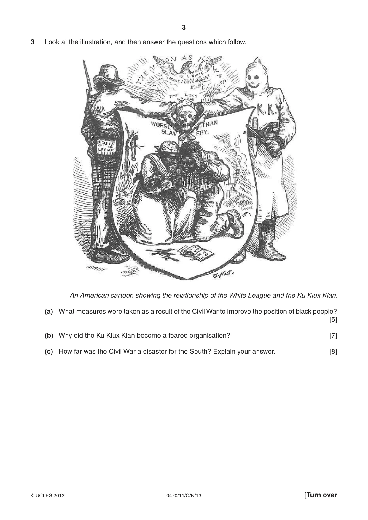 Cambridge IGCSE History 0470 2013 Oct/Nov Paper 1 · Variant 1 question paper, page 3 of 20