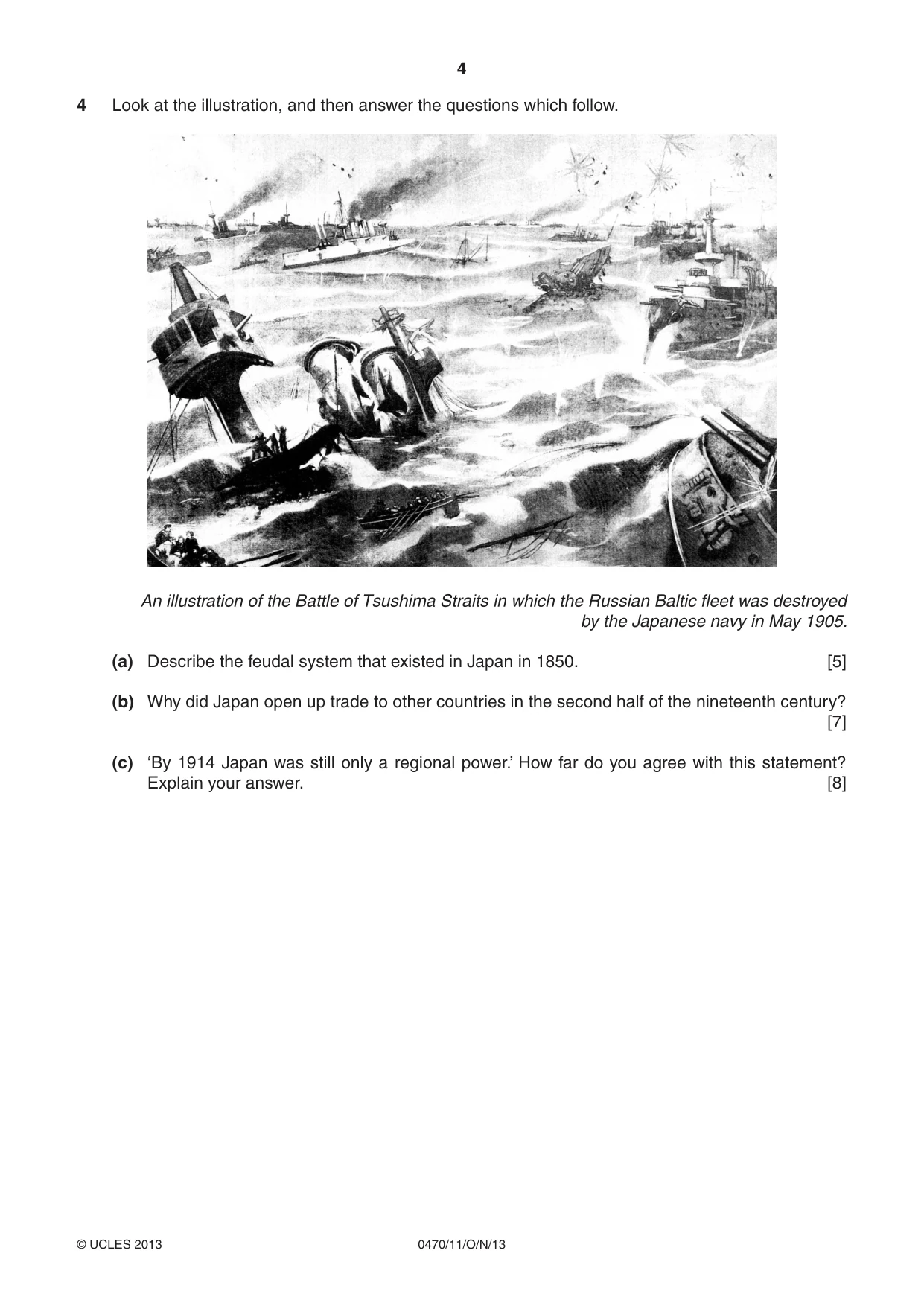 Cambridge IGCSE History 0470 2013 Oct/Nov Paper 1 · Variant 1 question paper, page 4 of 20