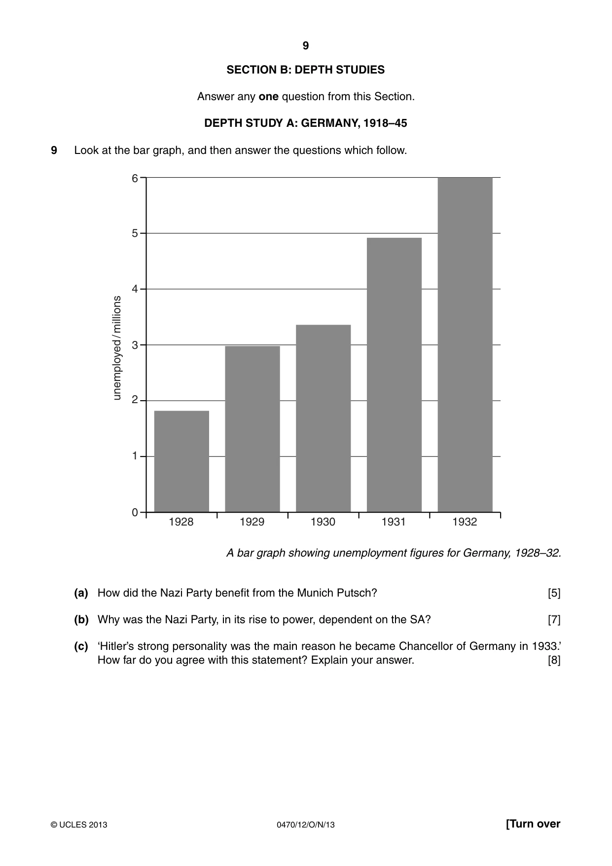 Cambridge IGCSE History 0470 2013 Oct/Nov Paper 1 · Variant 2 question paper, page 9 of 24