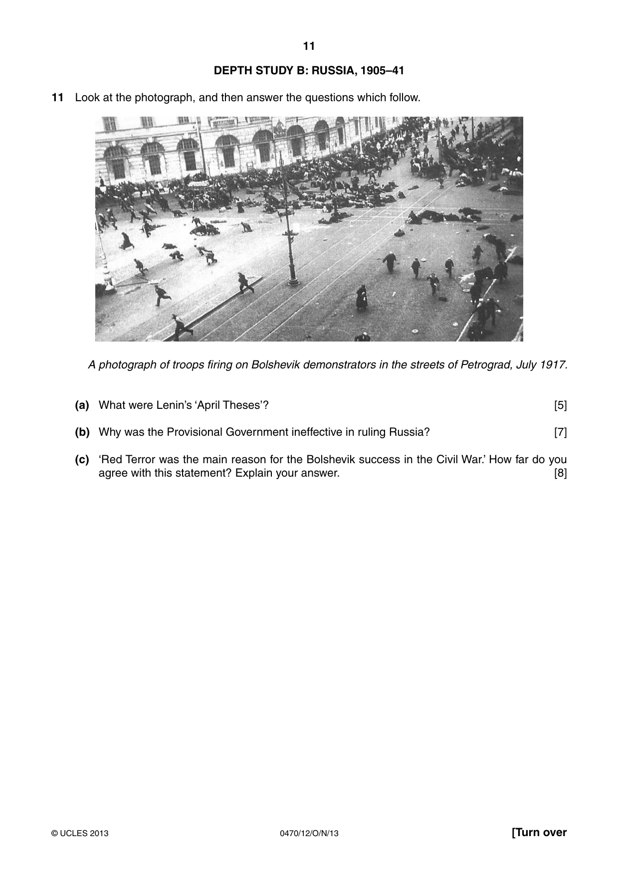 Cambridge IGCSE History 0470 2013 Oct/Nov Paper 1 · Variant 2 question paper, page 11 of 24