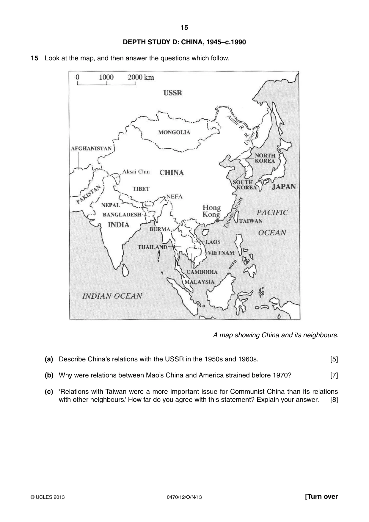 Cambridge IGCSE History 0470 2013 Oct/Nov Paper 1 · Variant 2 question paper, page 15 of 24