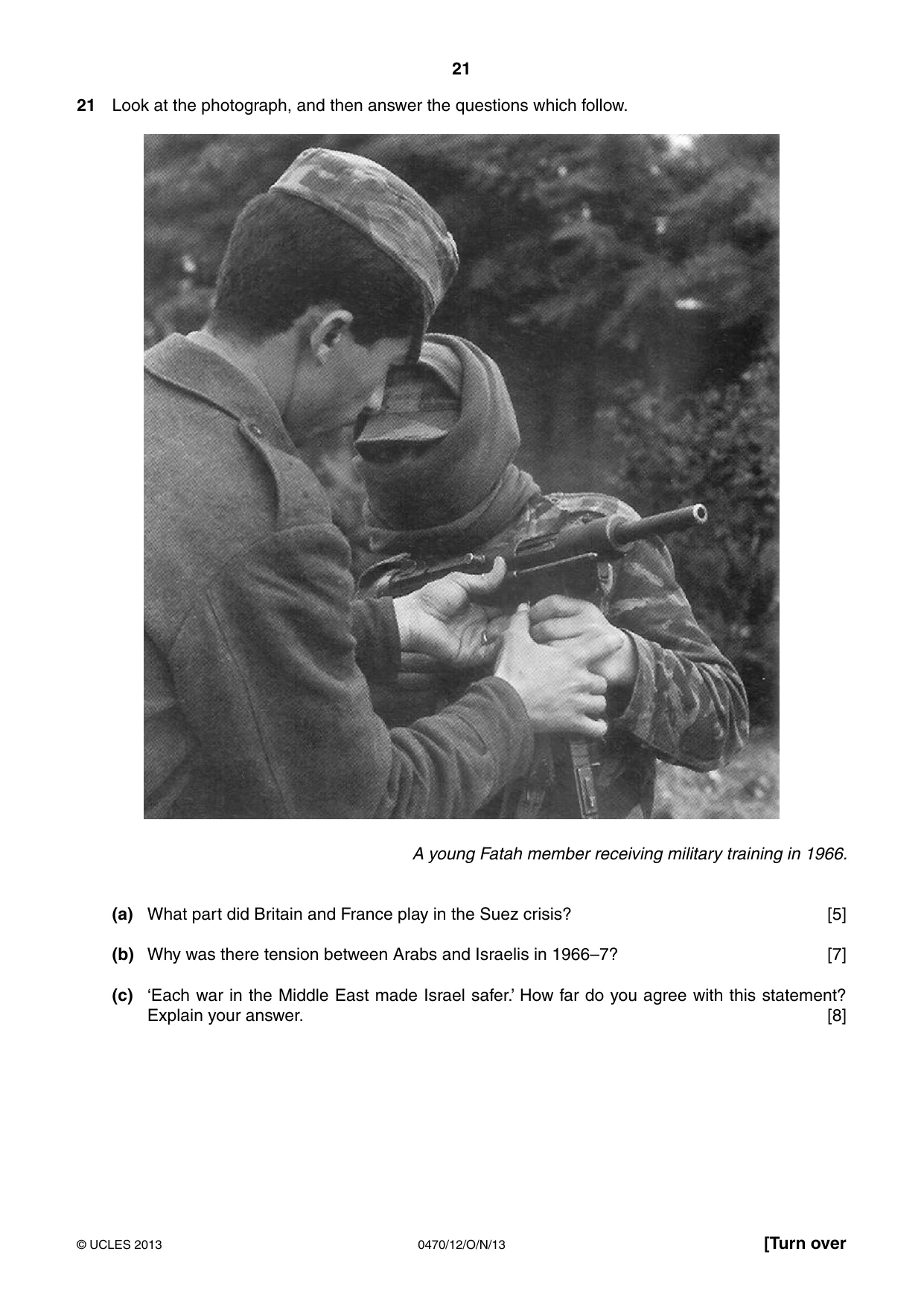 Cambridge IGCSE History 0470 2013 Oct/Nov Paper 1 · Variant 2 question paper, page 21 of 24