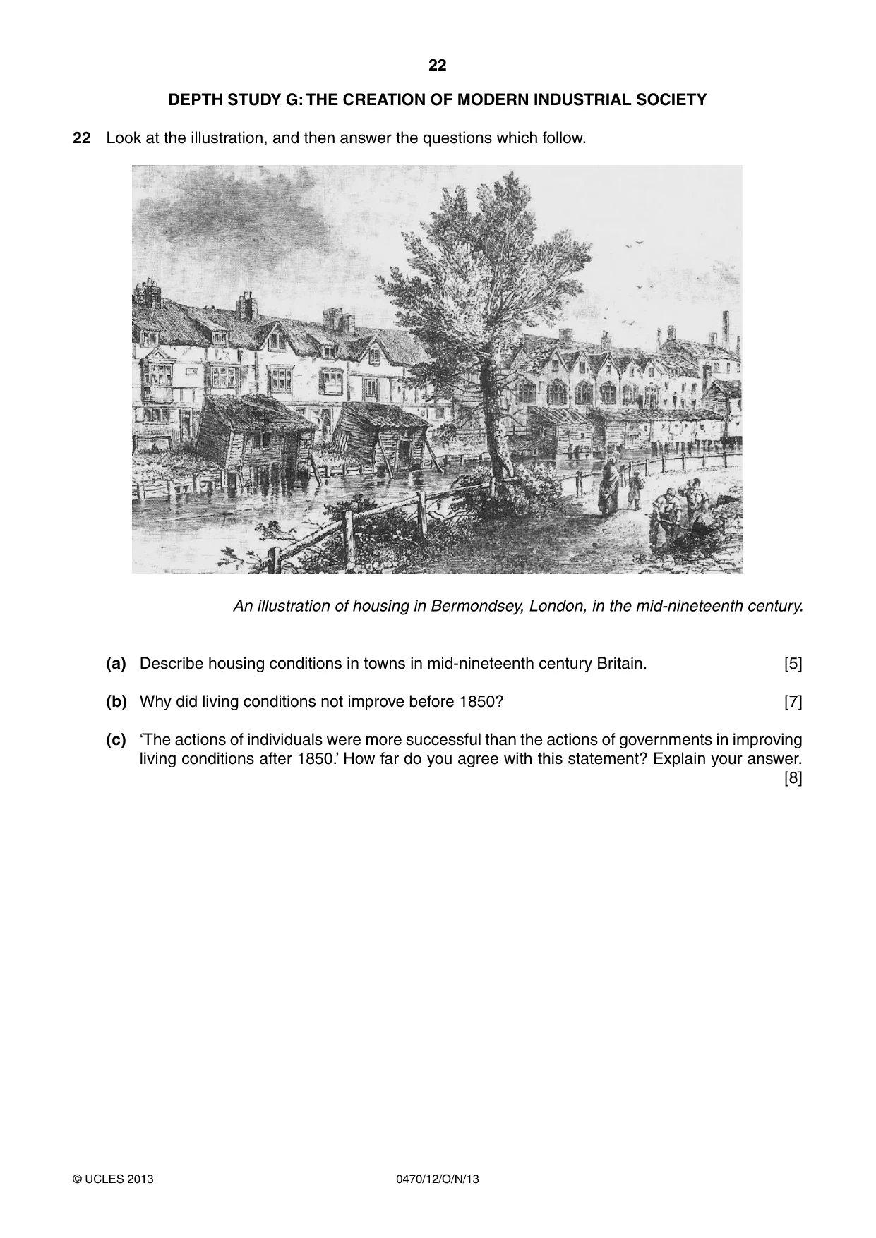 Cambridge IGCSE History 0470 2013 Oct/Nov Paper 1 · Variant 2 question paper, page 22 of 24