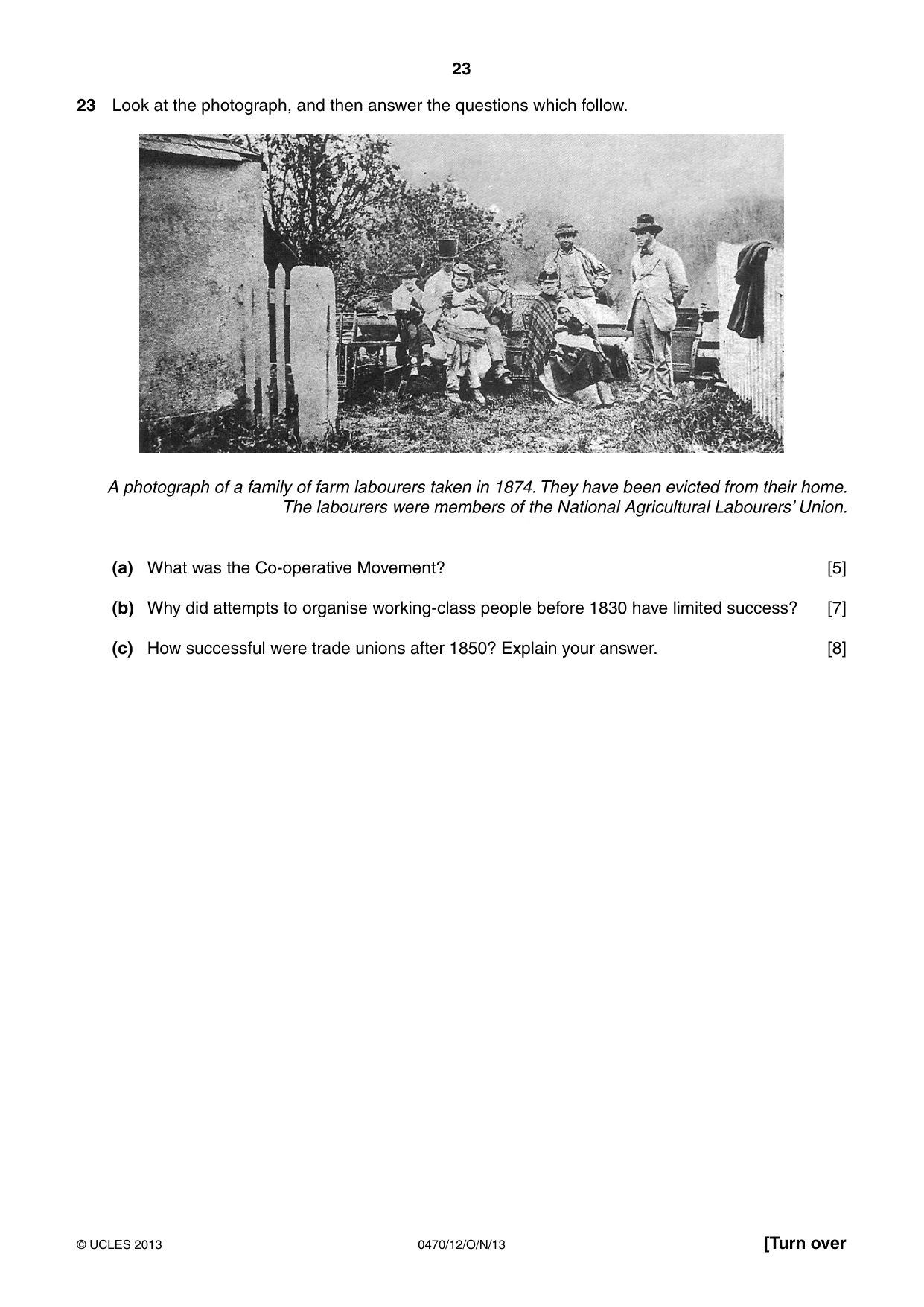 Cambridge IGCSE History 0470 2013 Oct/Nov Paper 1 · Variant 2 question paper, page 23 of 24