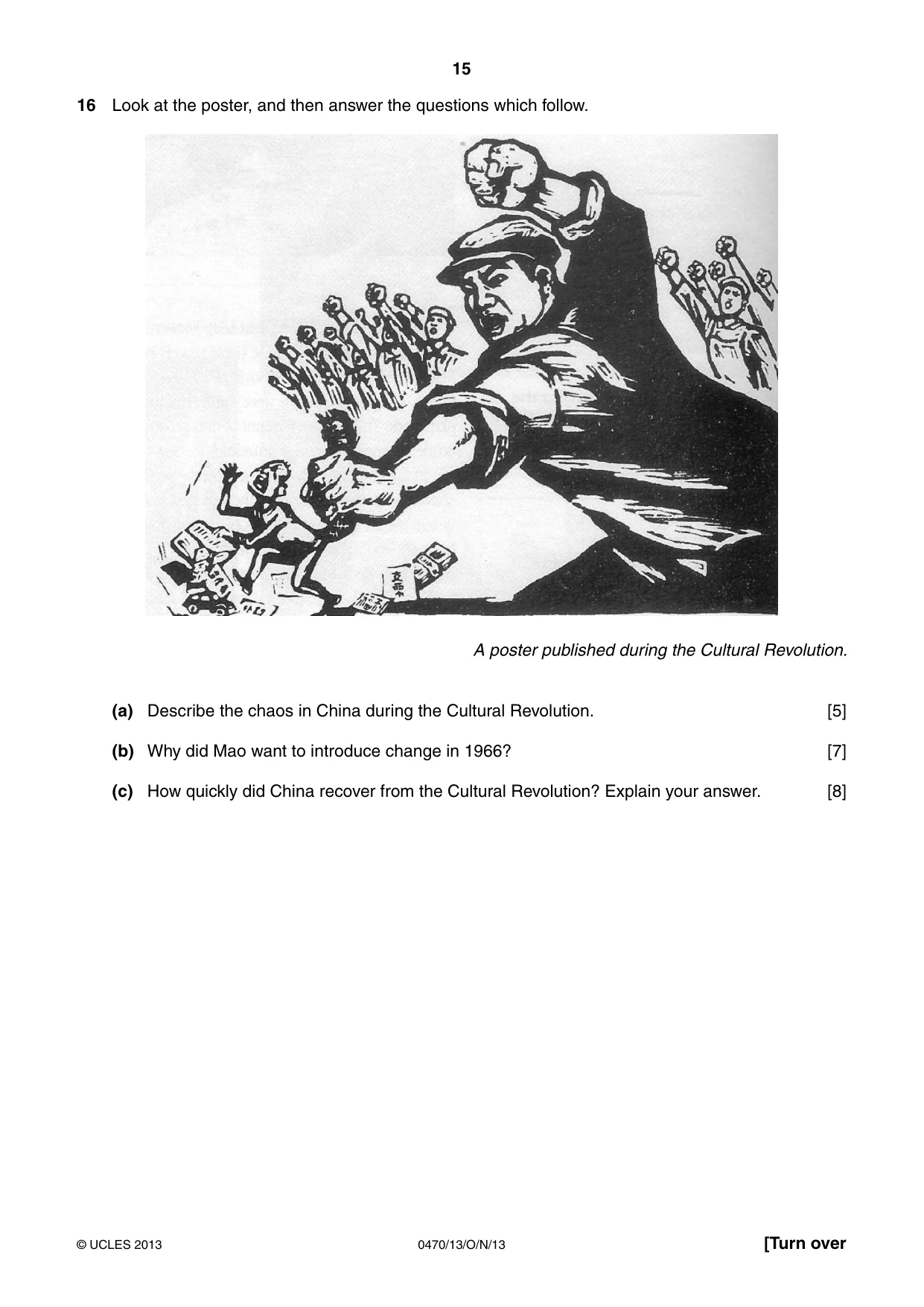 Cambridge IGCSE History 0470 2013 Oct/Nov Paper 1 · Variant 3 question paper, page 15 of 24