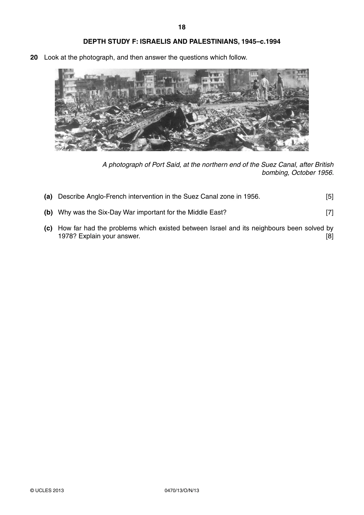 Cambridge IGCSE History 0470 2013 Oct/Nov Paper 1 · Variant 3 question paper, page 18 of 24