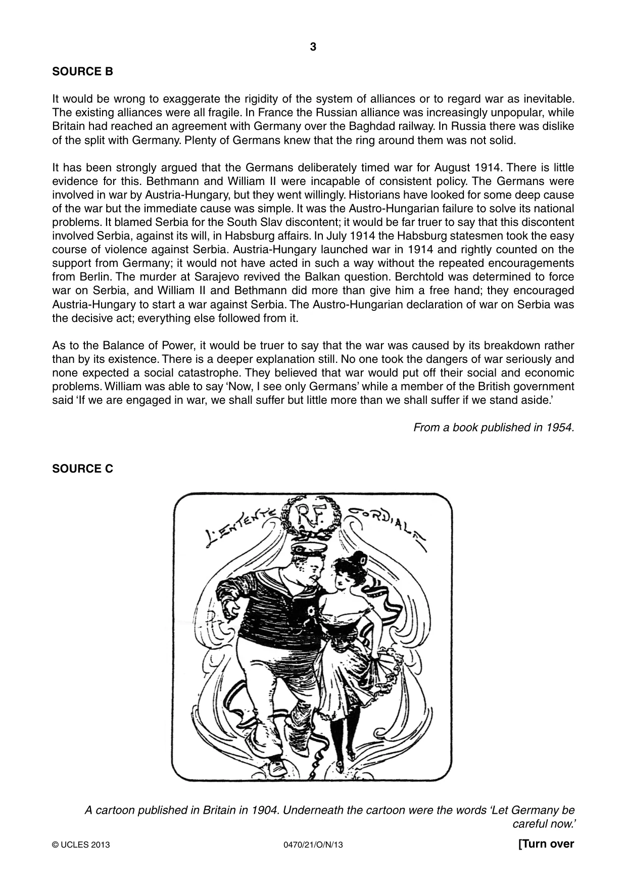 Cambridge IGCSE History 0470 2013 Oct/Nov Paper 2 · Variant 1 question paper, page 3 of 16