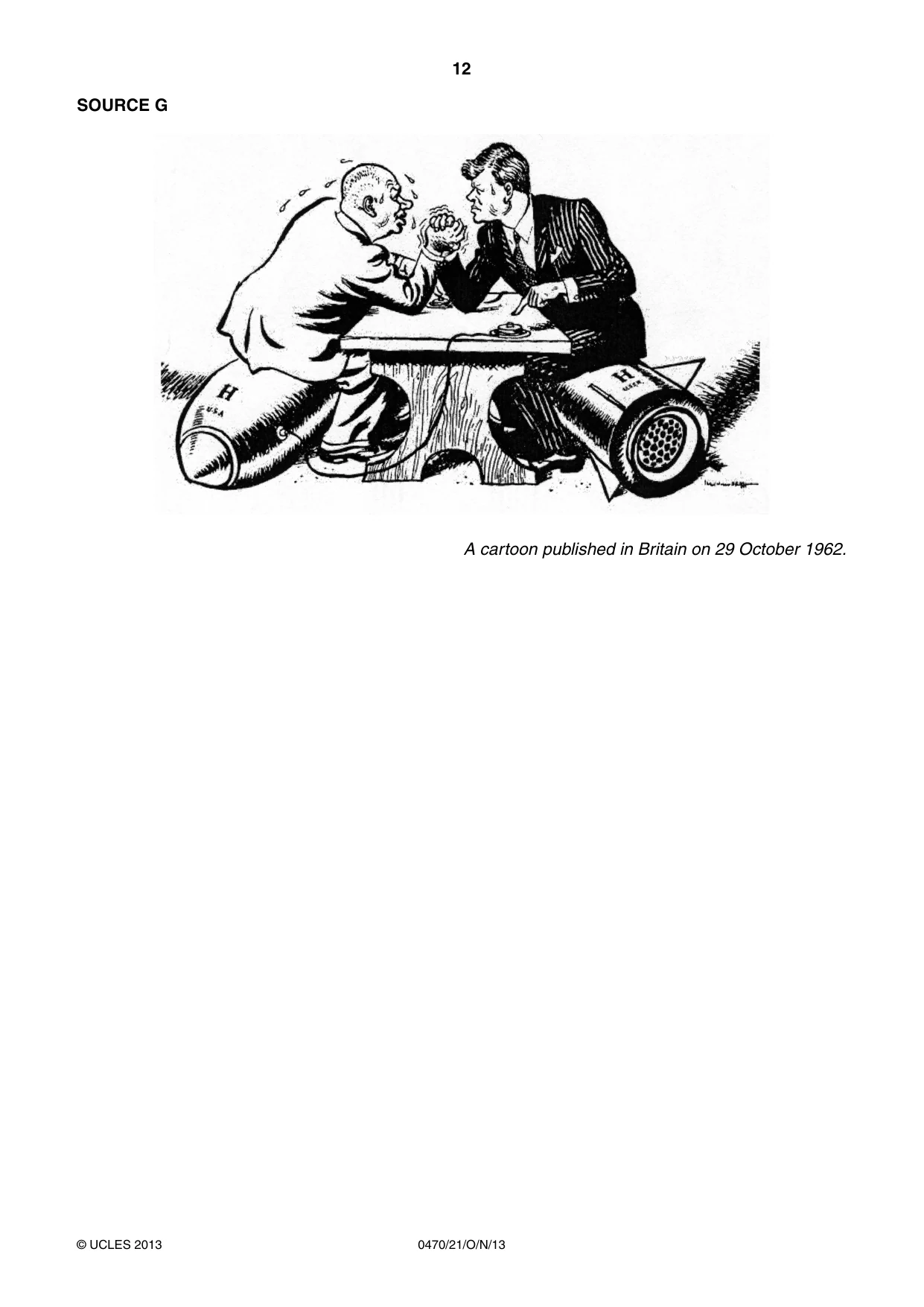Cambridge IGCSE History 0470 2013 Oct/Nov Paper 2 · Variant 1 question paper, page 12 of 16