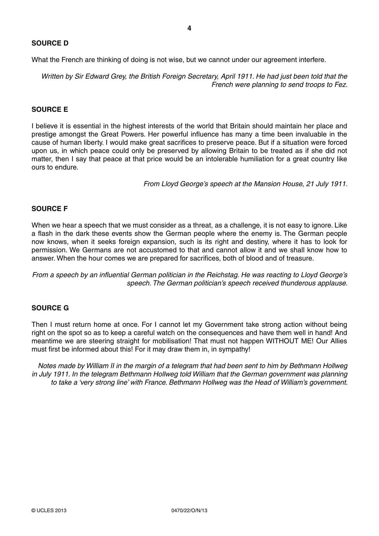 Cambridge IGCSE History 0470 2013 Oct/Nov Paper 2 · Variant 2 question paper, page 4 of 12