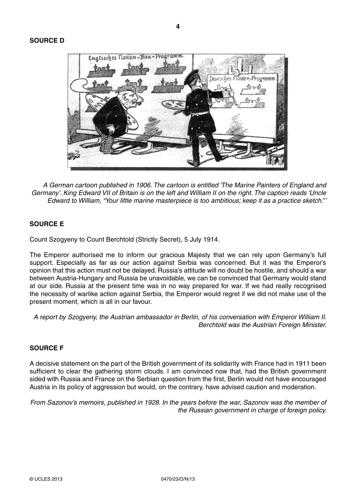 Cambridge IGCSE History 0470 2013 Oct/Nov Paper 2 · Variant 3 question paper, page 4 of 12