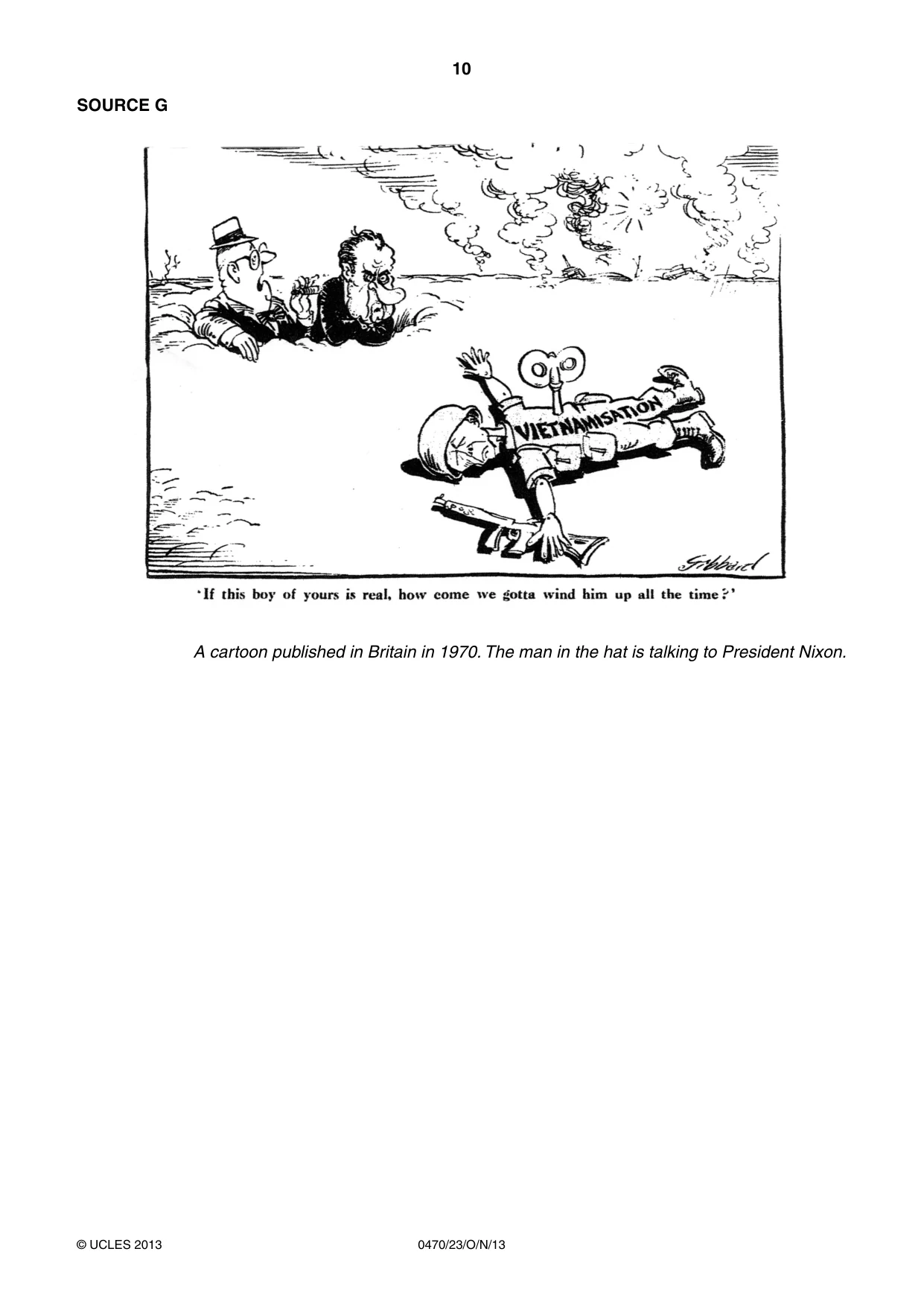 Cambridge IGCSE History 0470 2013 Oct/Nov Paper 2 · Variant 3 question paper, page 10 of 12
